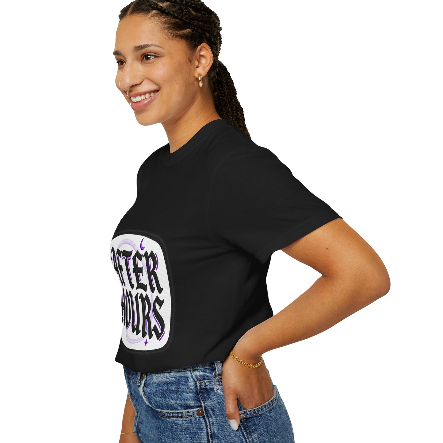 After Hours Graphic T-Shirt — Gothic Moon Lounge Tee