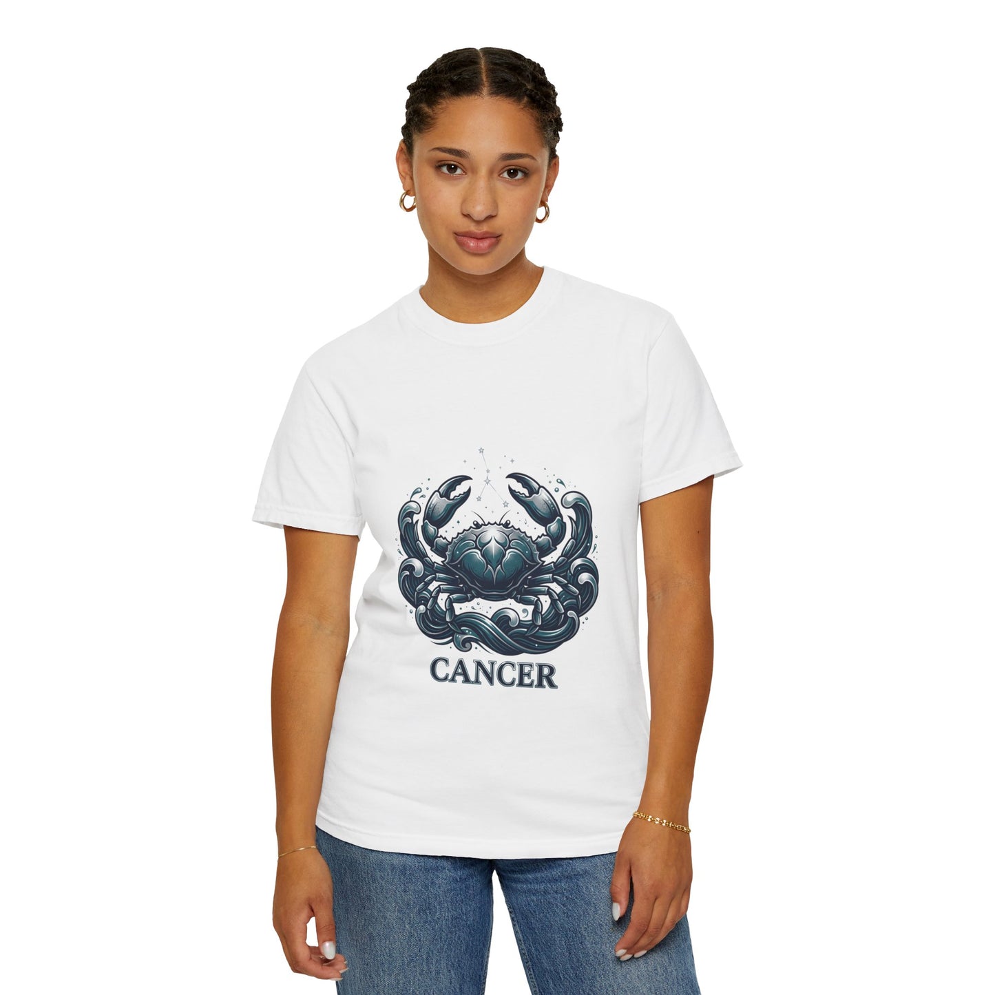 Cancer Zodiac T-Shirt — Stylized Crab Astrological Tee