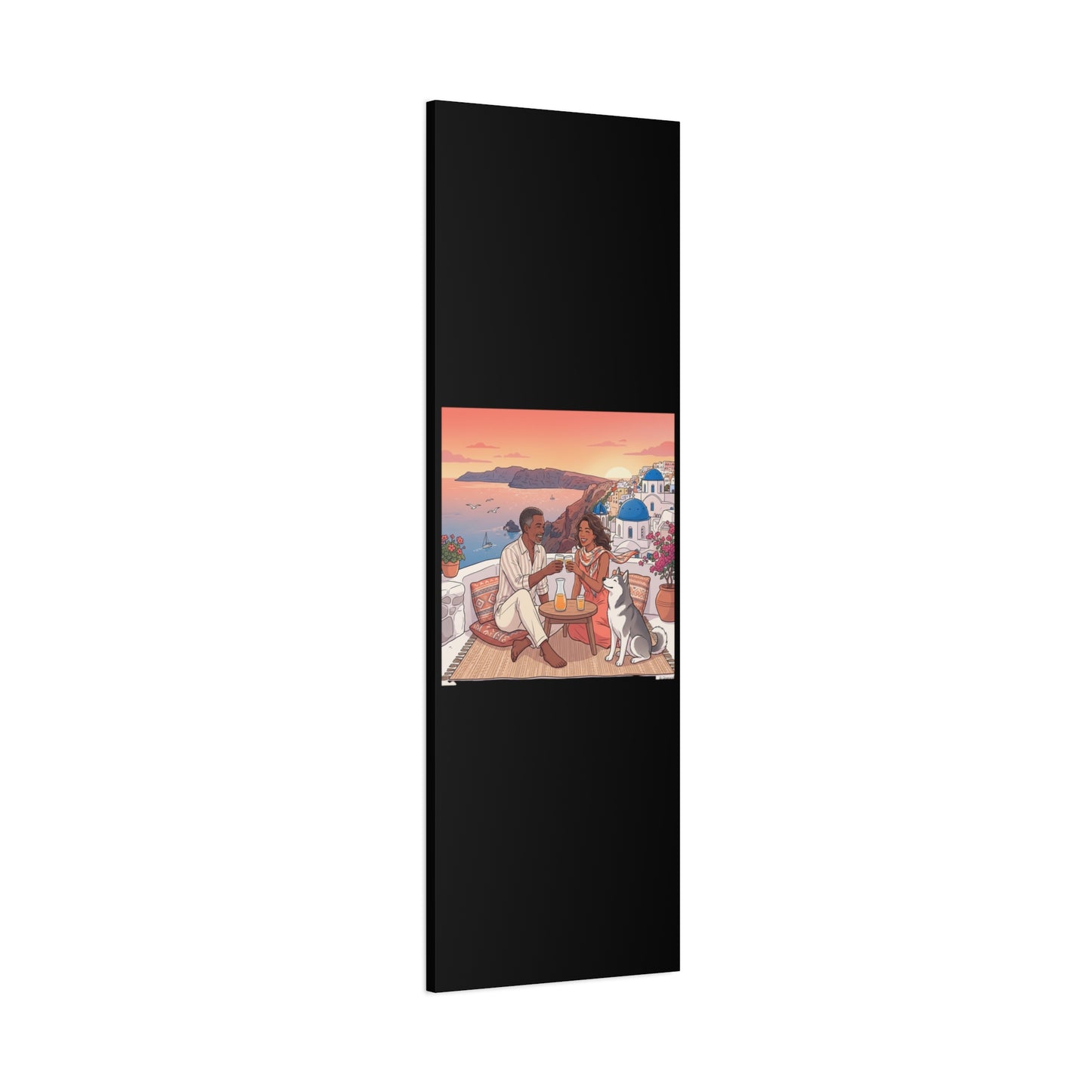 Santorini, Greece – “Sunset Serenade - Matte Canvas, Stretched, 1.25"