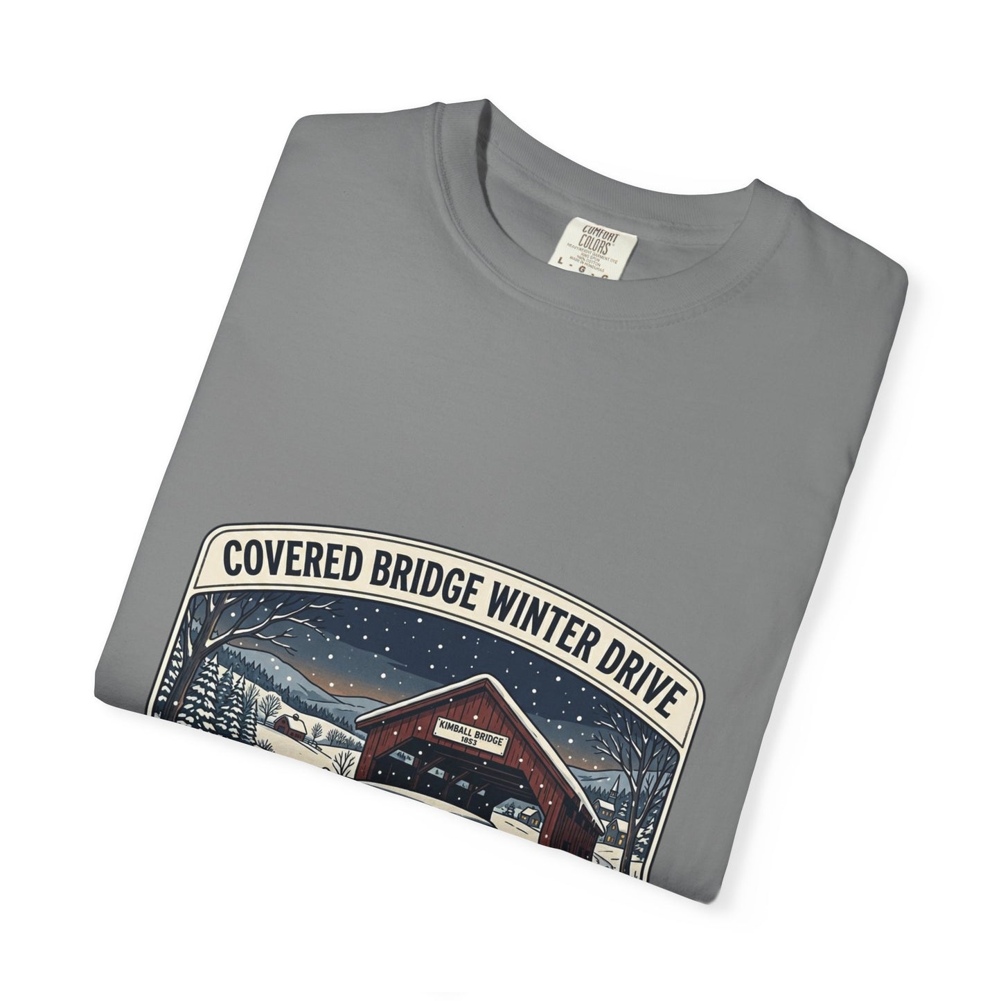 Covered Bridge Winter Drive T-Shirt