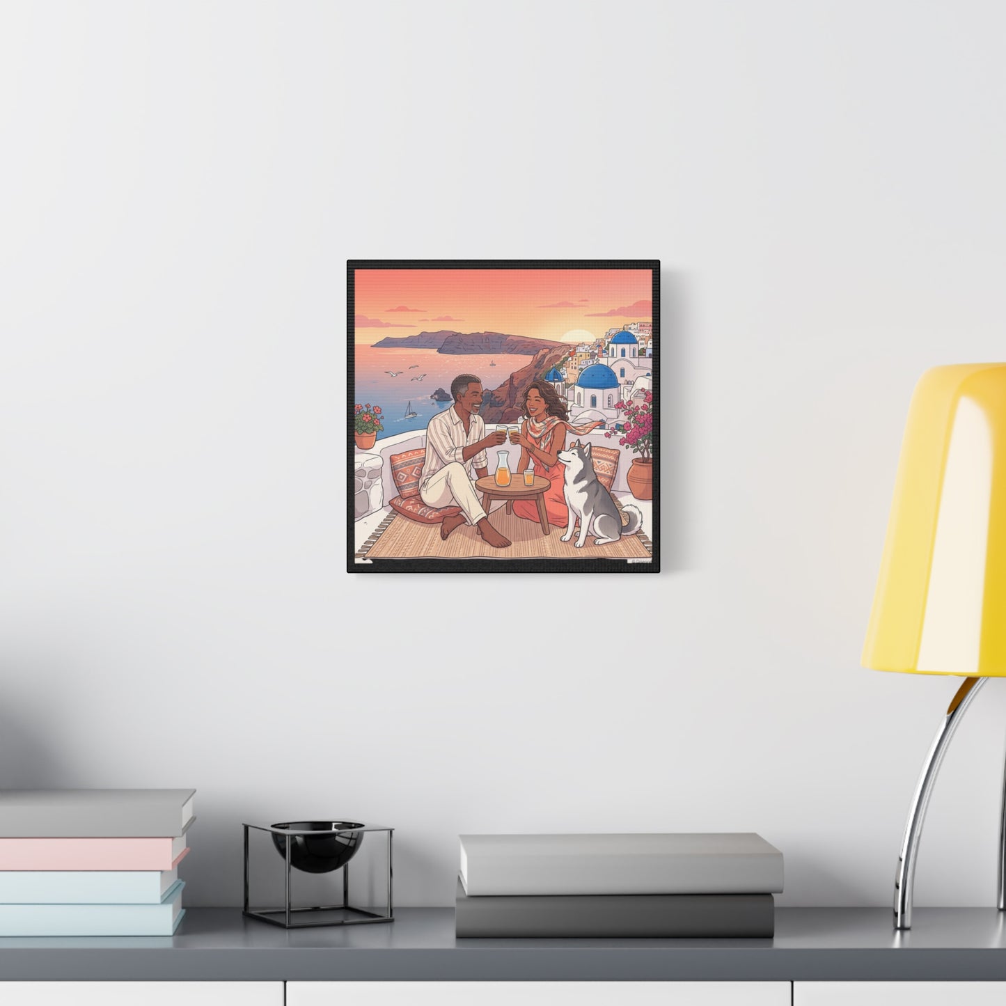 Santorini, Greece – “Sunset Serenade - Matte Canvas, Stretched, 1.25"