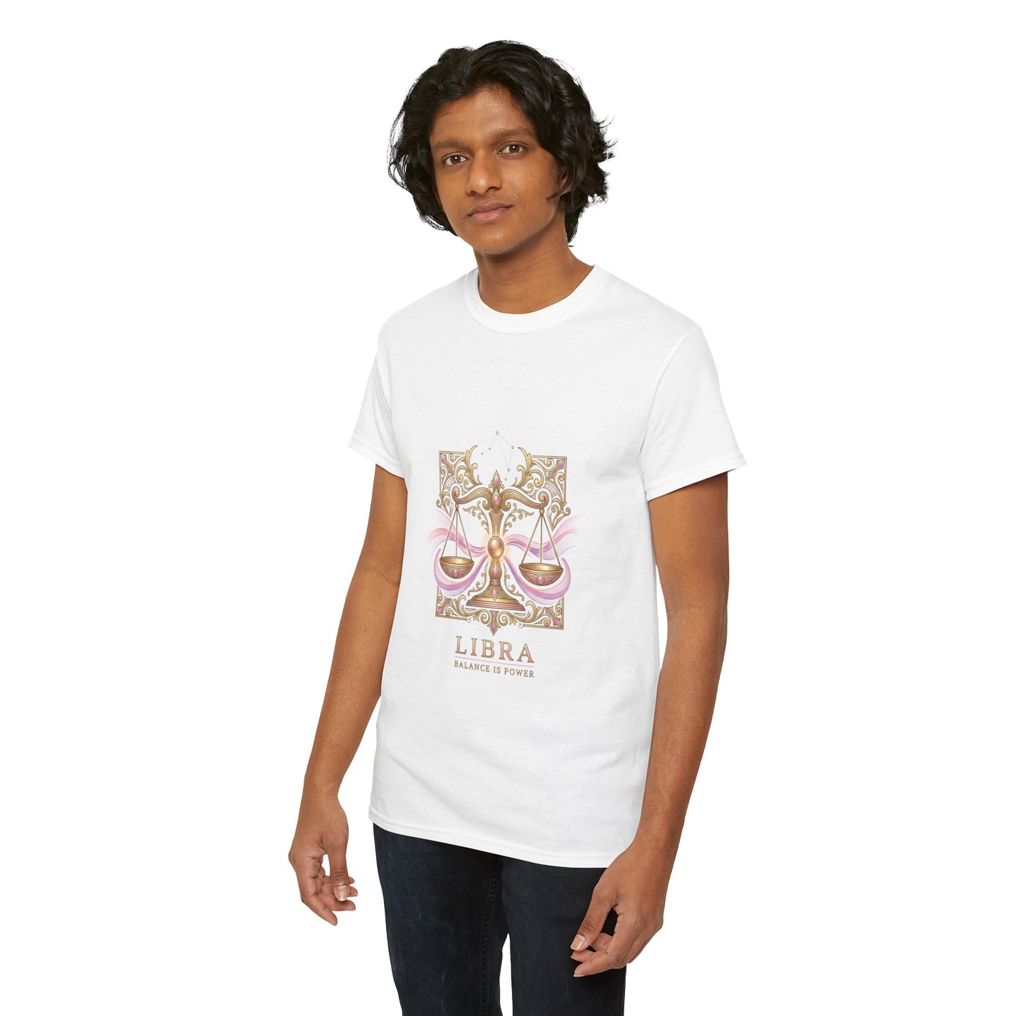 Libra Scales T‑Shirt — Zodiac Balance Is Power Tee