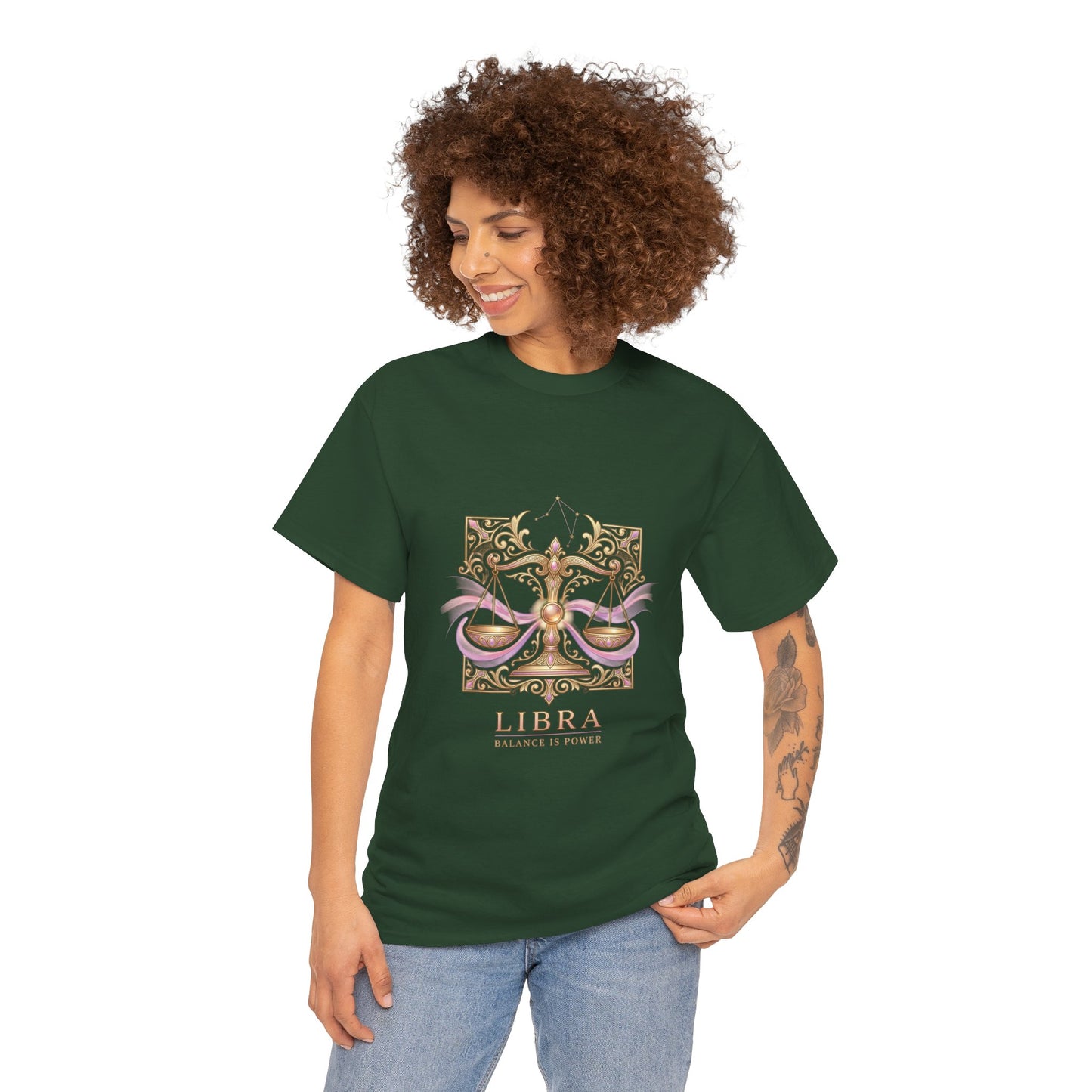 Libra Scales T‑Shirt — Zodiac Balance Is Power Tee