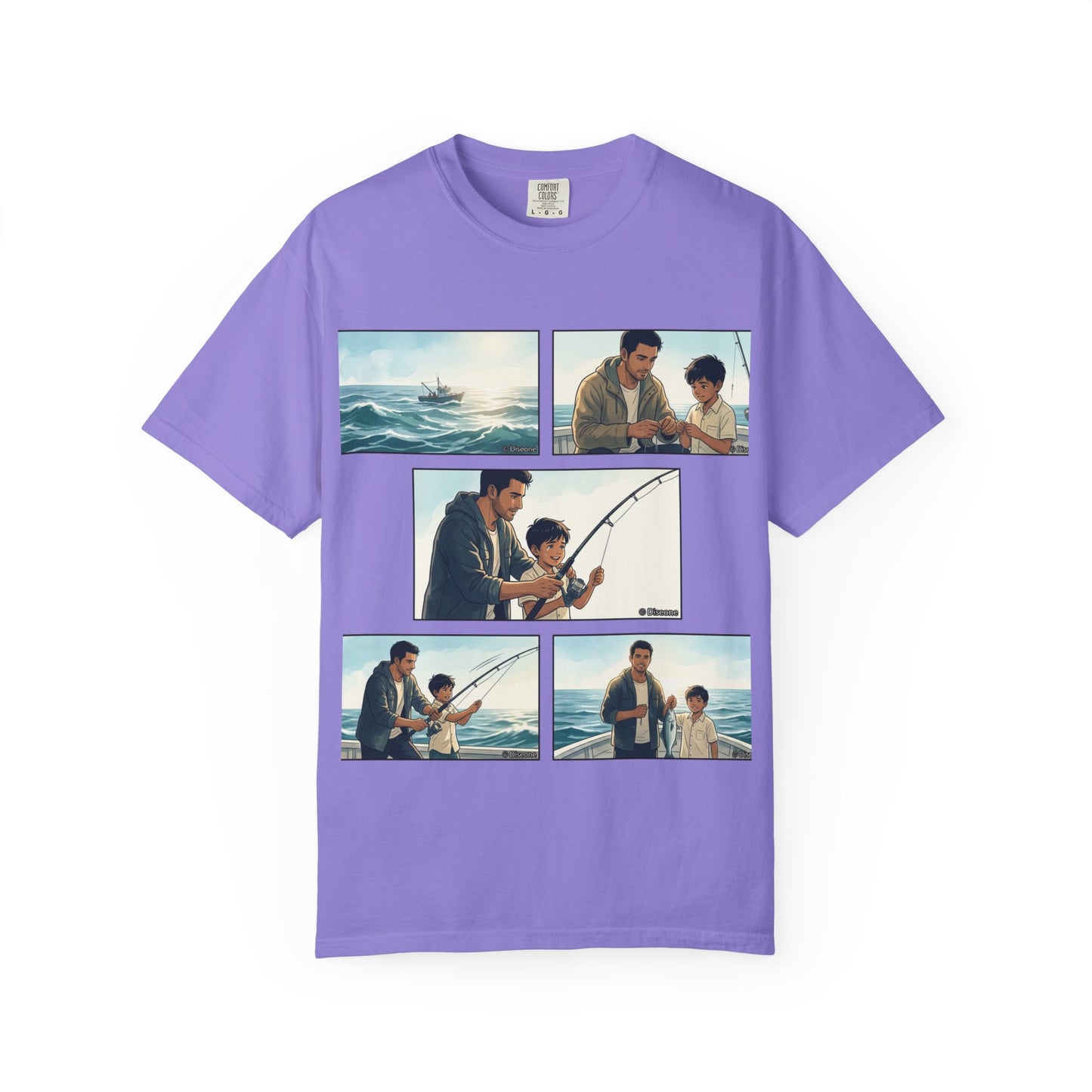 MORNING TIDES” (FATHER & SON EDITION) T-Shirt — Dad & Son Beach Fishing Graphic Tee