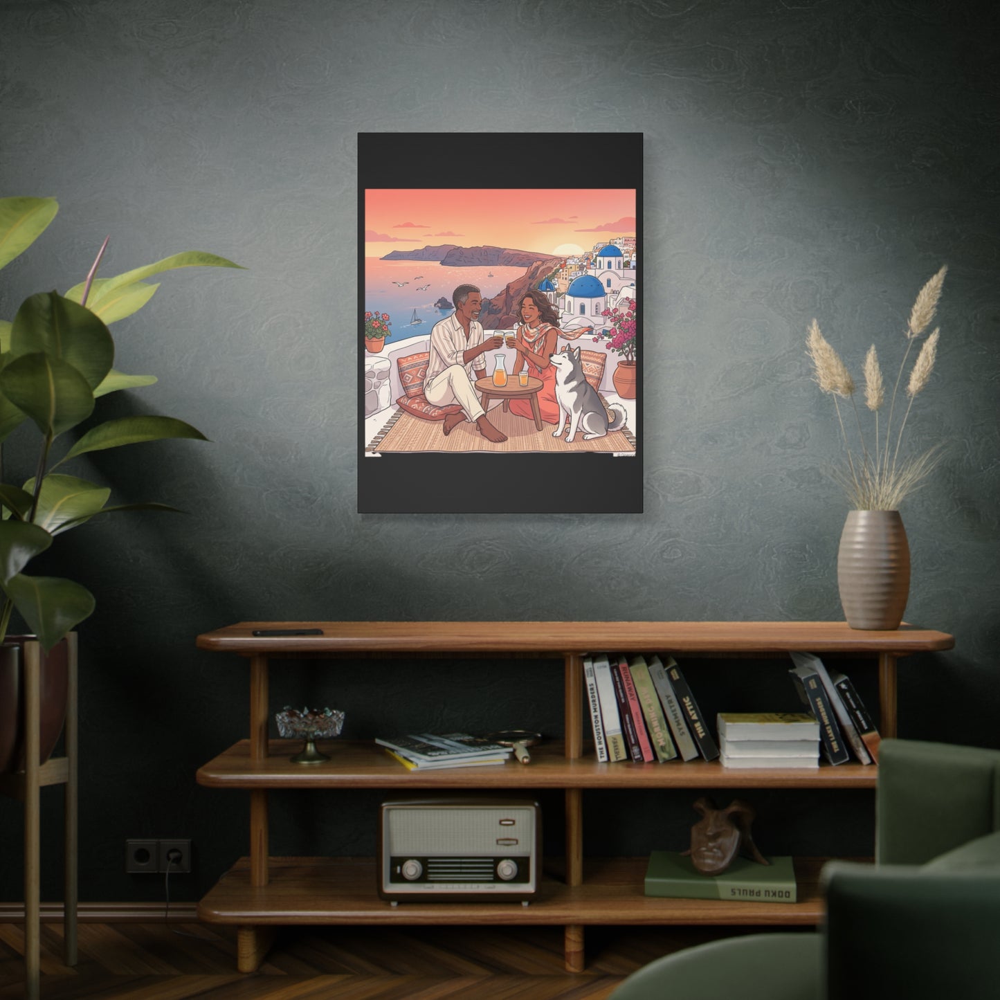 Santorini, Greece – “Sunset Serenade - Matte Canvas, Stretched, 1.25"
