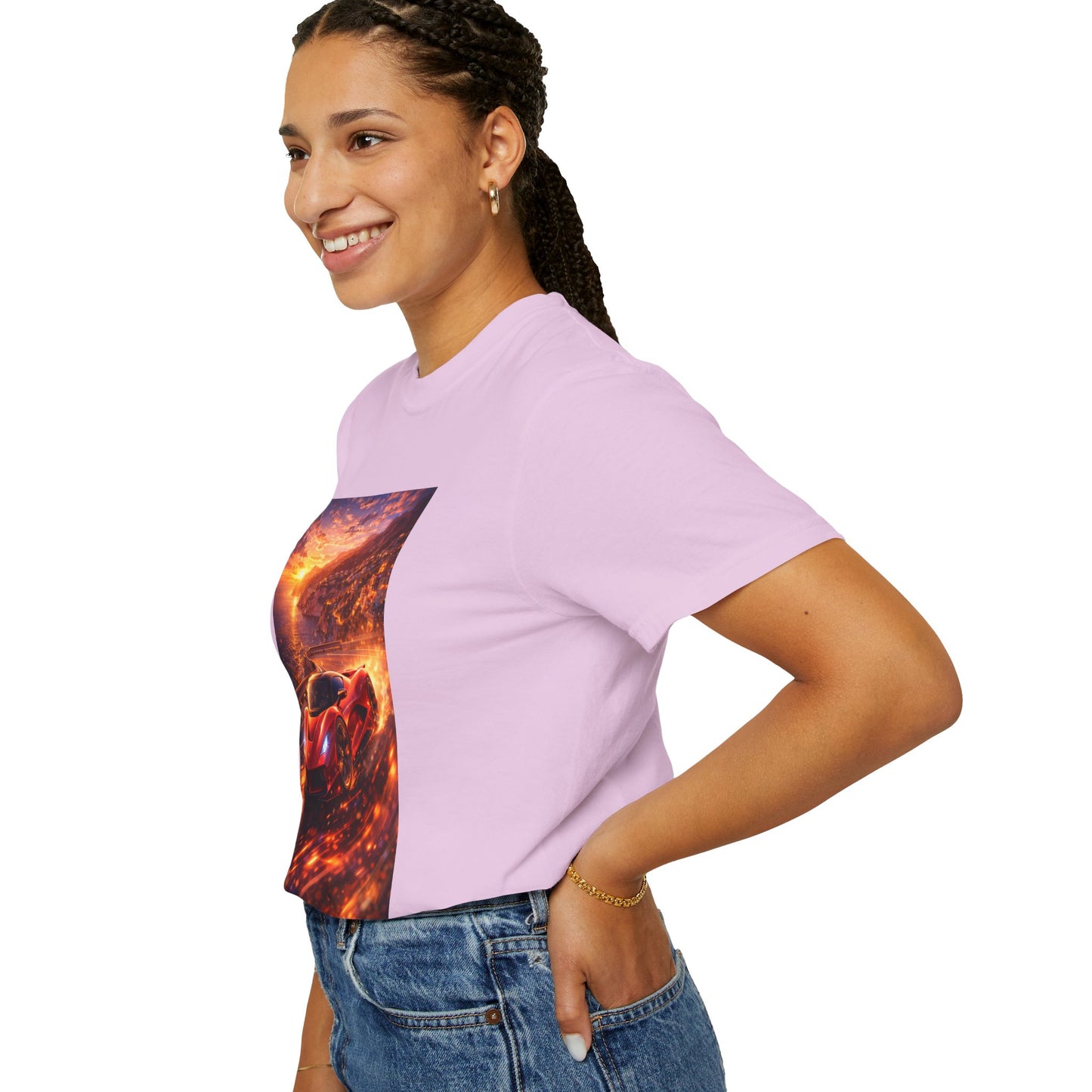 Ferrari F80- Amalfi Coast, Italy - T‑Shirt — Red Sports Car Print