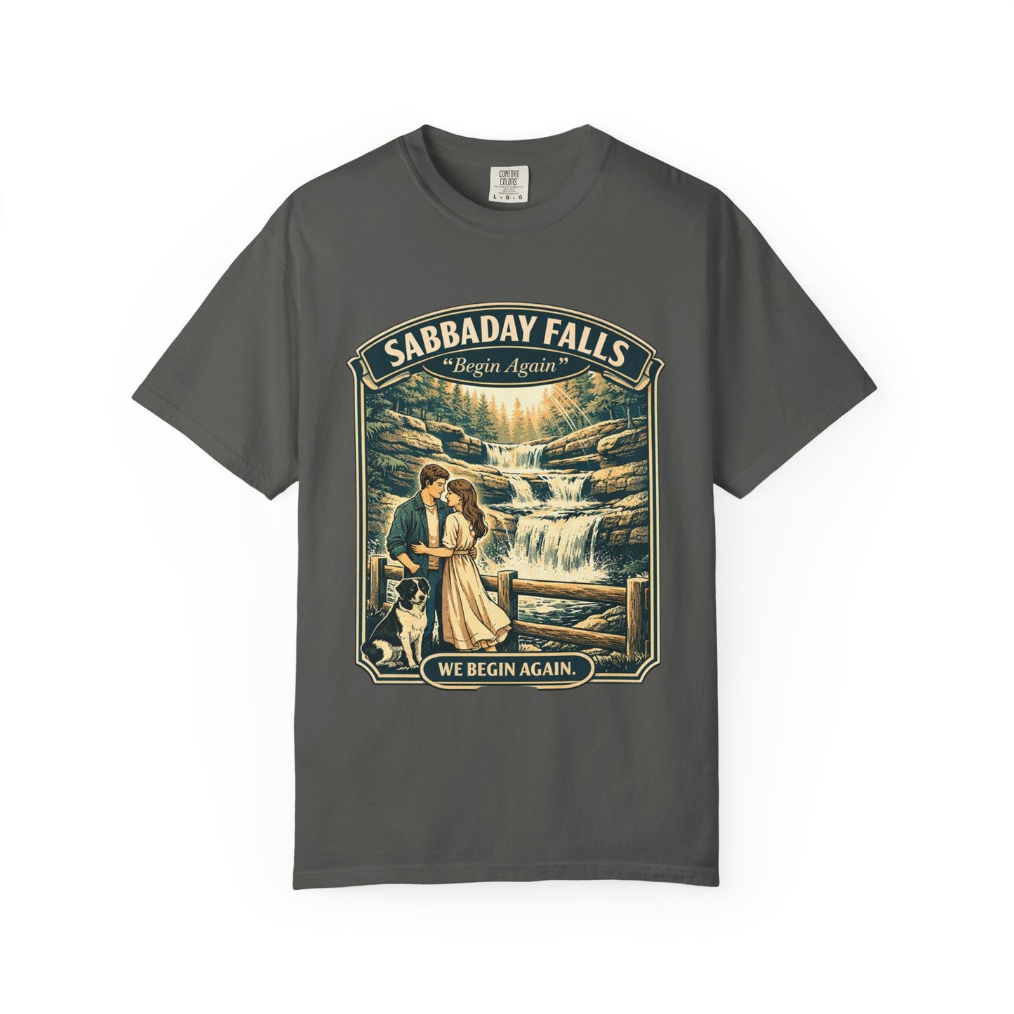 Sabbaday Falls 'We Begin Again' Vintage Nature T-Shirt