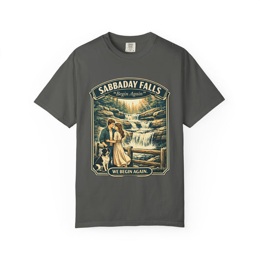 Sabbaday Falls 'We Begin Again' Vintage Nature T-Shirt
