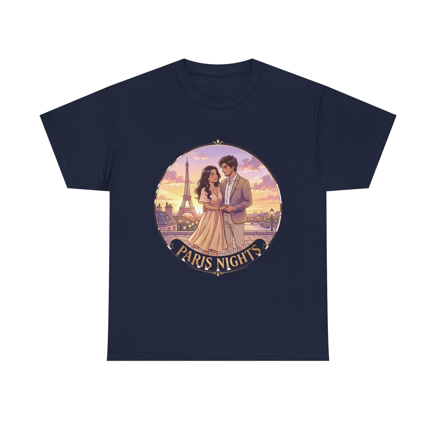 Paris Nights T-Shirt — Romantic Eiffel Tower Couple Tee