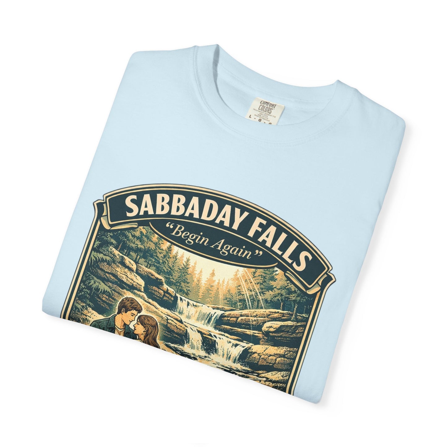 Sabbaday Falls 'We Begin Again' Vintage Nature T-Shirt