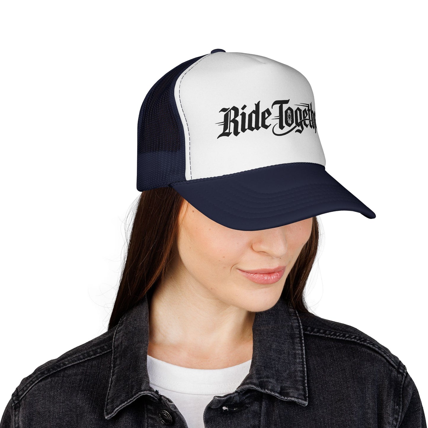 Ride Together Trucker Hat — Retro Motorcycle Biker Cap