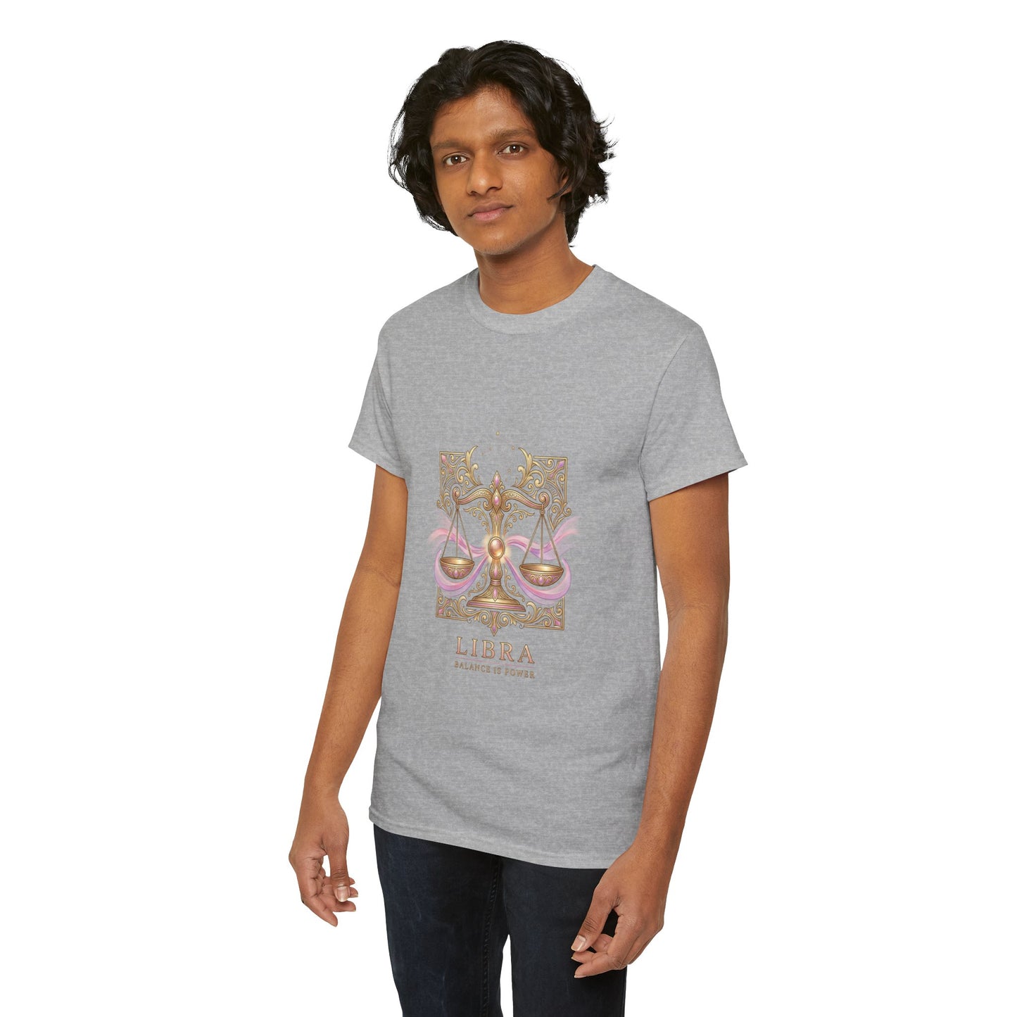 Libra Scales T‑Shirt — Zodiac Balance Is Power Tee