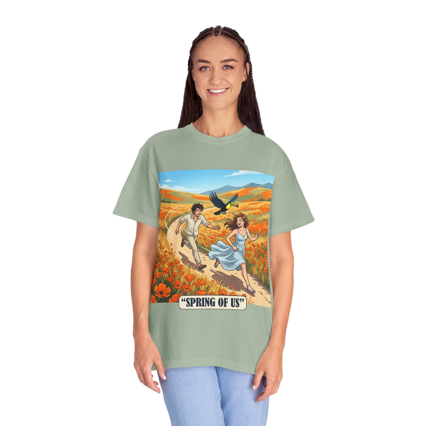 Spring of Us T-Shirt — Romantic Field Illustration Tee