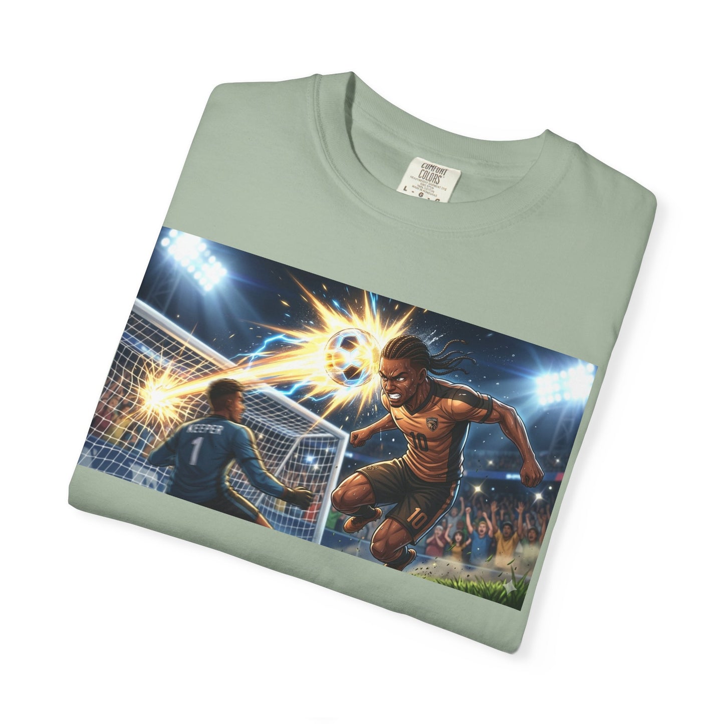 Soccer Goal Explosion T-Shirt — Action-Packed Football Graphic Tee