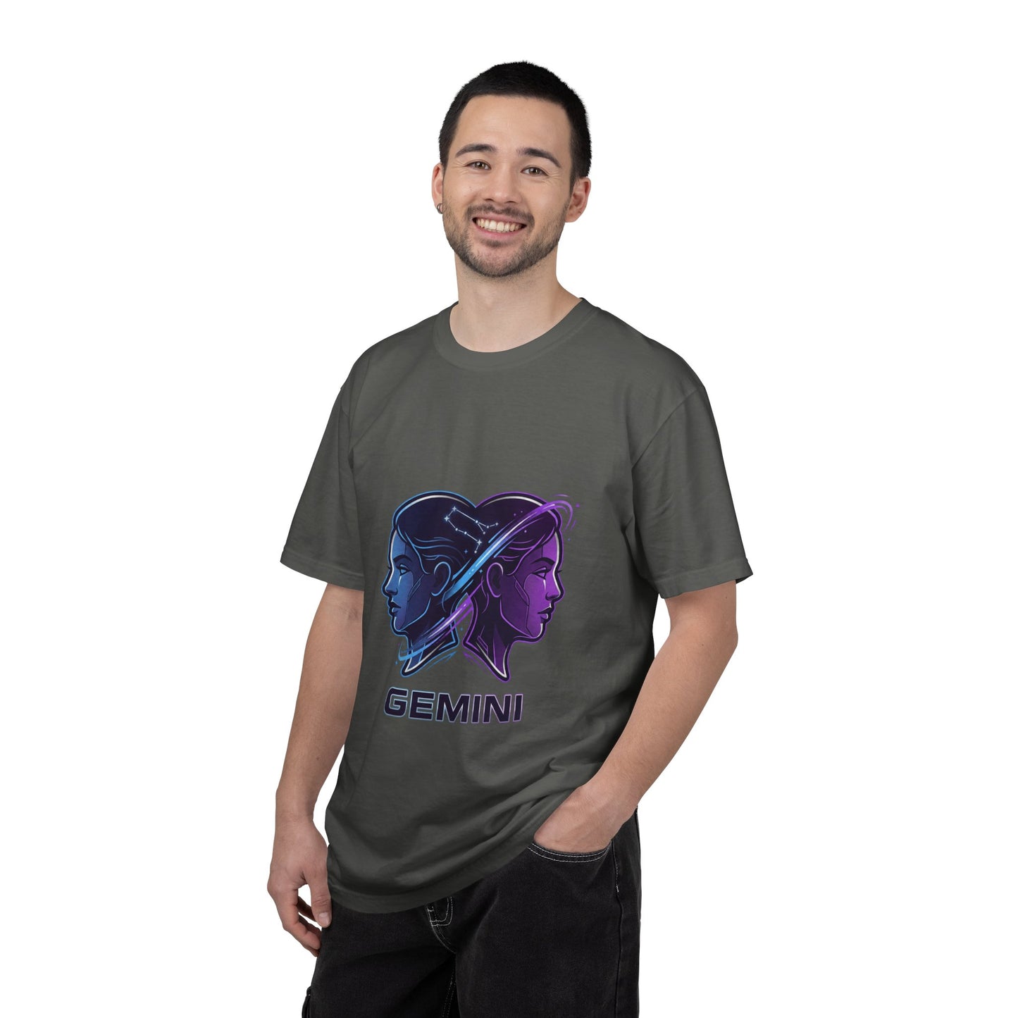 Gemini Zodiac T‑Shirt — Dual Faces Astrology Tee