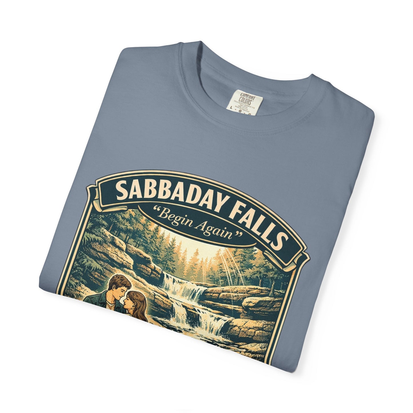 Sabbaday Falls 'We Begin Again' Vintage Nature T-Shirt