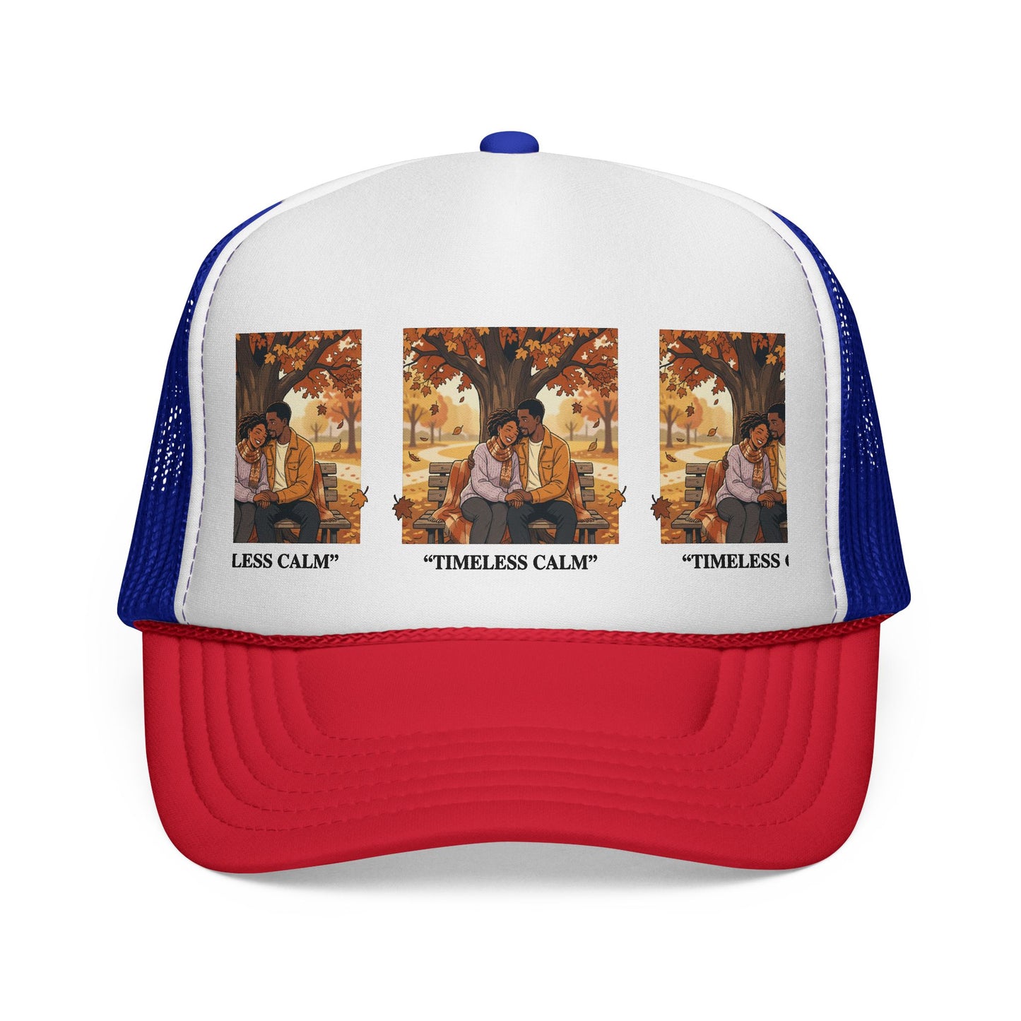 Trucker Cap — "Timeless Calm" Autumn Couple Vintage Patch