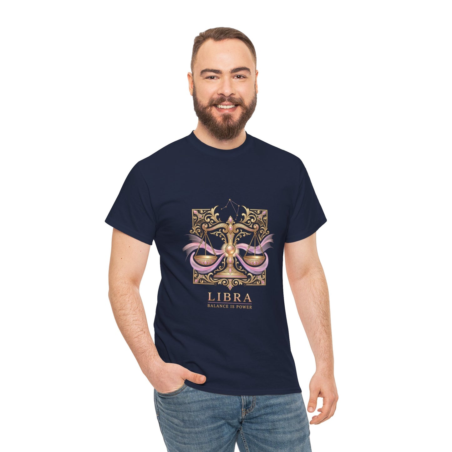 Libra Scales T‑Shirt — Zodiac Balance Is Power Tee