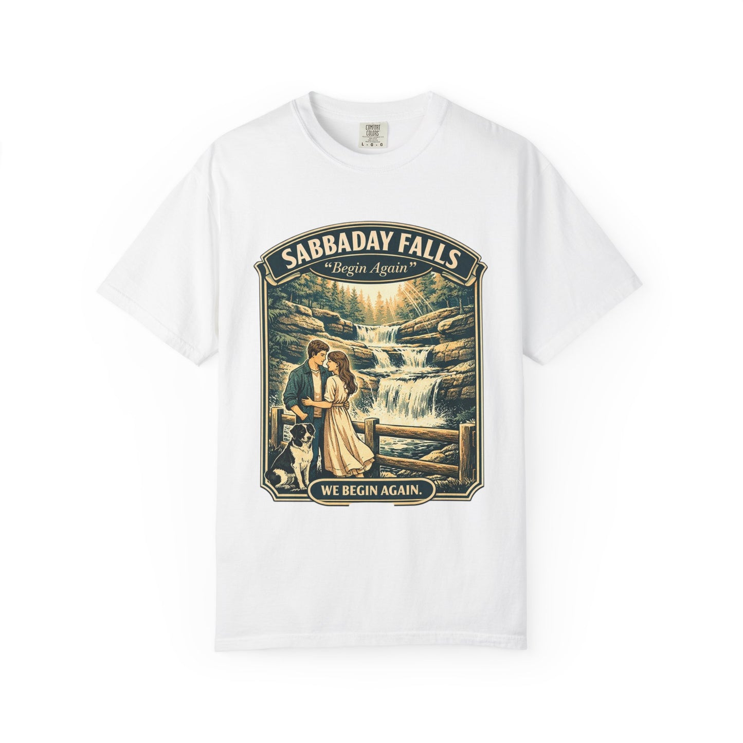 Sabbaday Falls 'We Begin Again' Vintage Nature T-Shirt