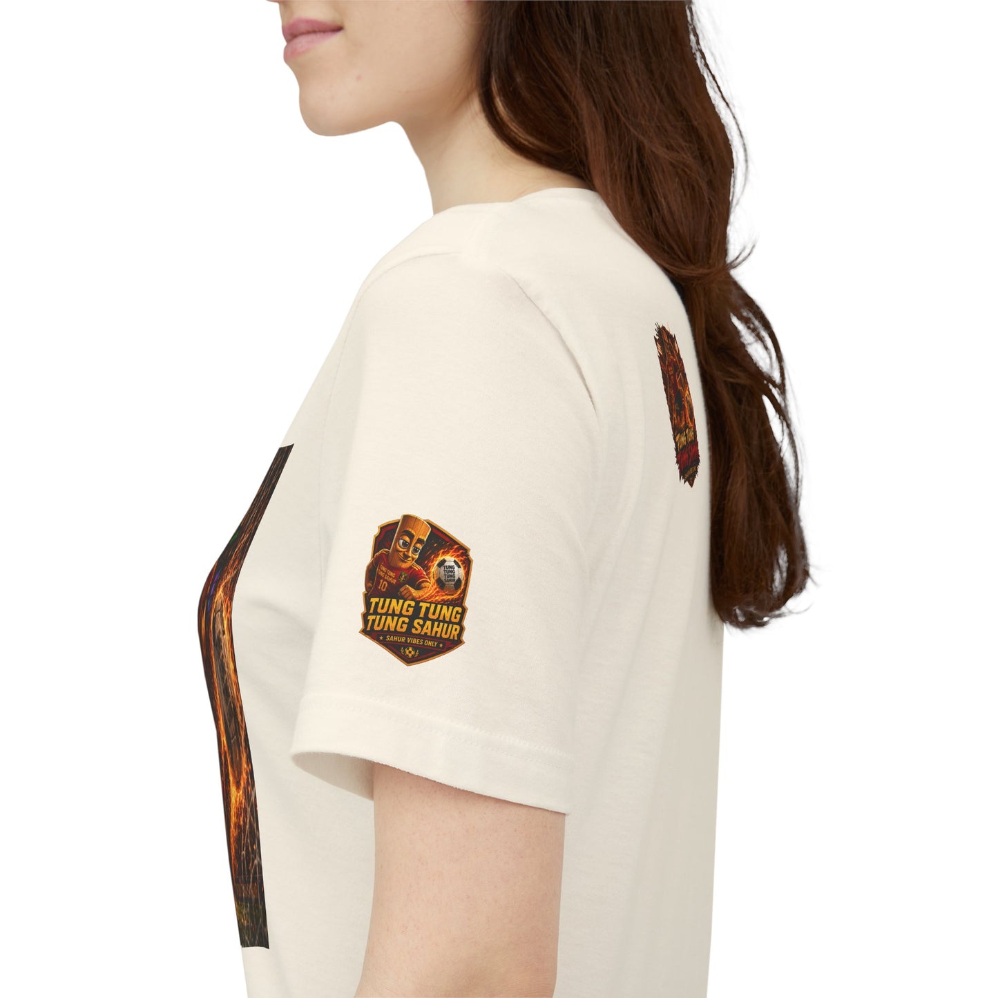 Tung Tung Tung Sahur Soccer Kick Firestorm Graphic Tee — ‘Goal’ Animated Kick Design