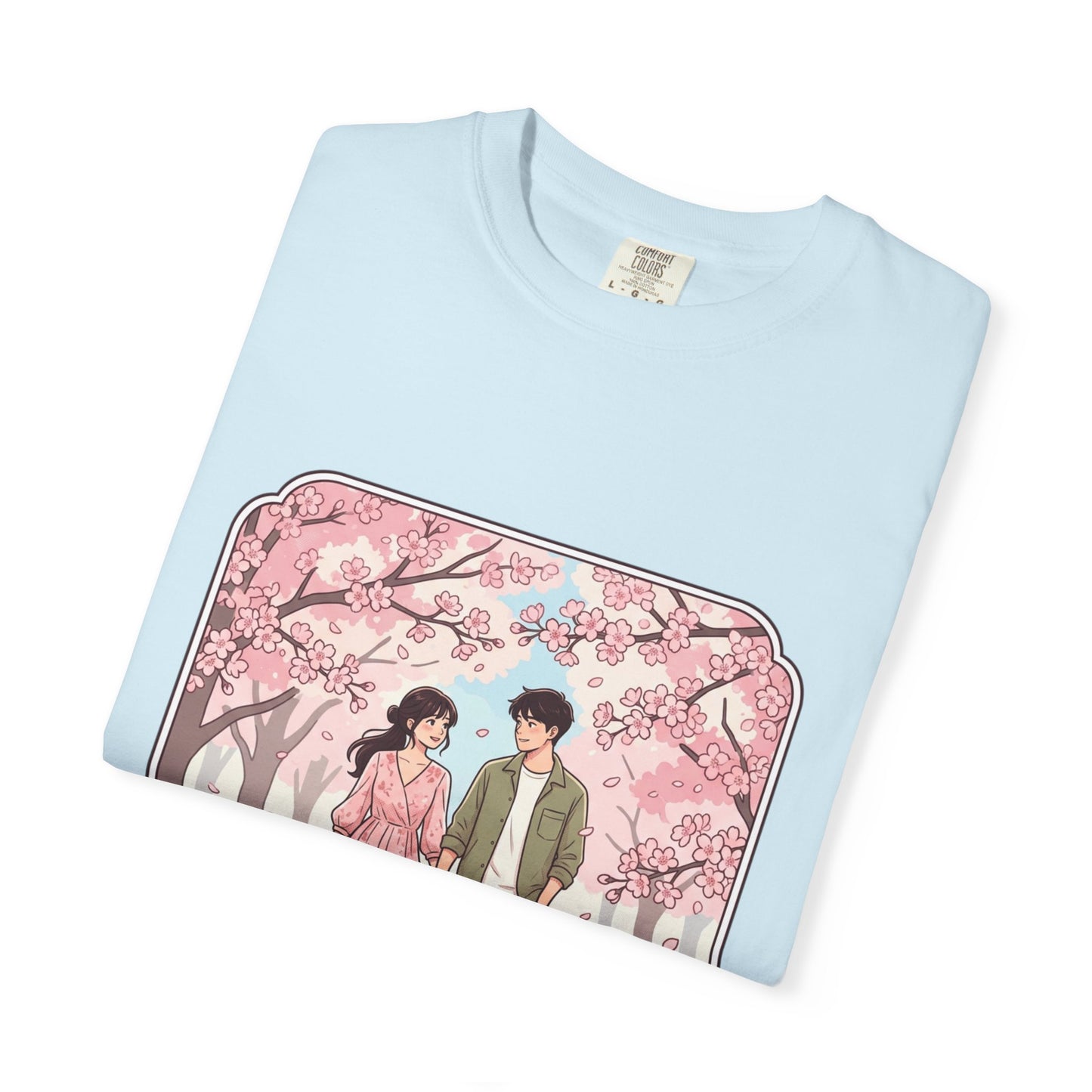 Spring in Japan T-Shirt — Cherry Blossom Couple Graphic Tee