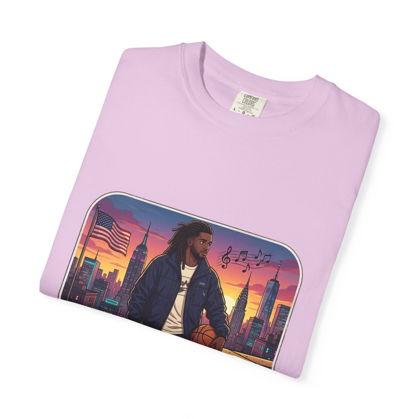 City Sunset Basketball Player T-Shirt — Urban Hoop Lifestyle Tee