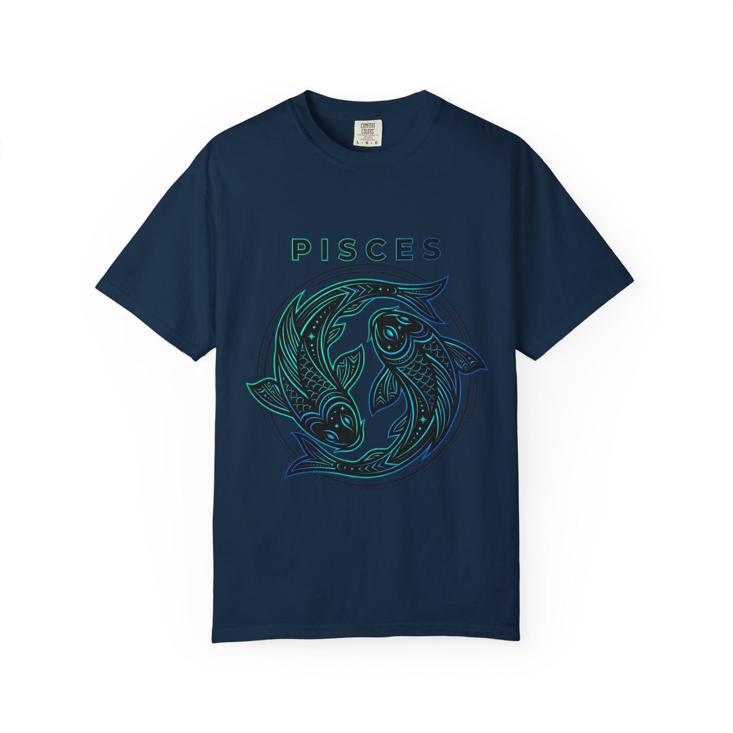 Pisces Zodiac T-Shirt — Artistic Twin Fish Astrology Tee