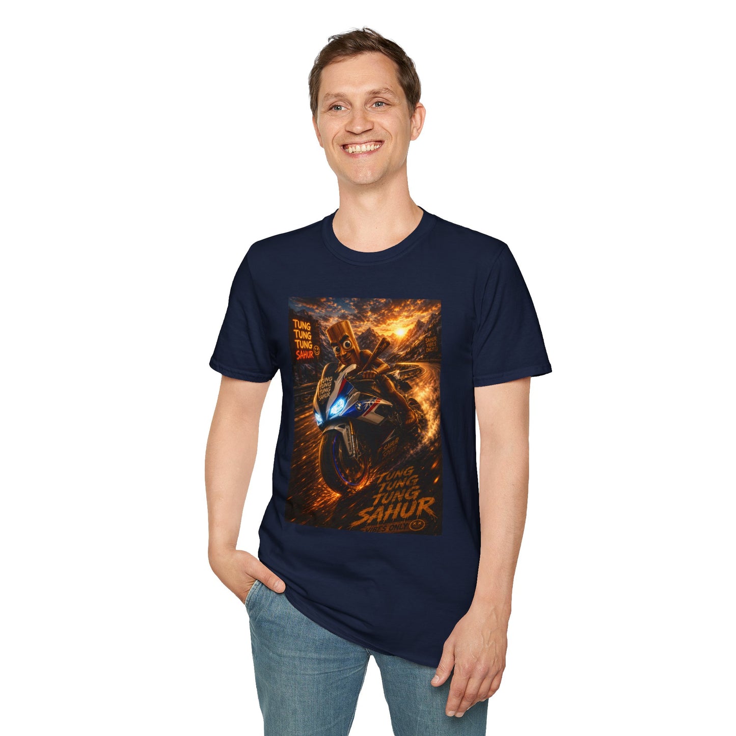 Tung Tung Tung Sahur 2 Wheels On Steel & Fire T-Shirt — "Time To Turn The Tide" Tee