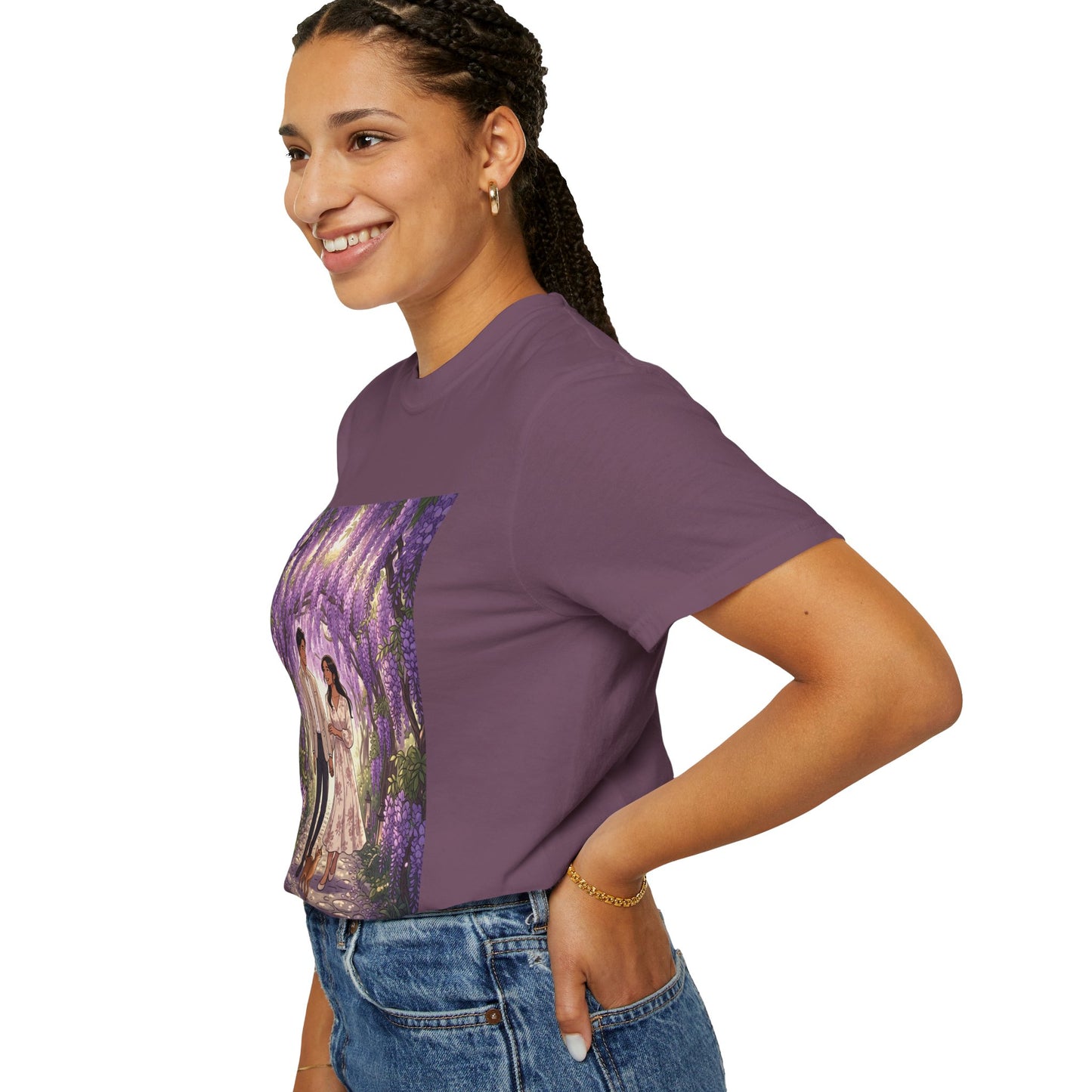 Spring of Us T-Shirt — Romantic Wisteria Couple Graphic Tee