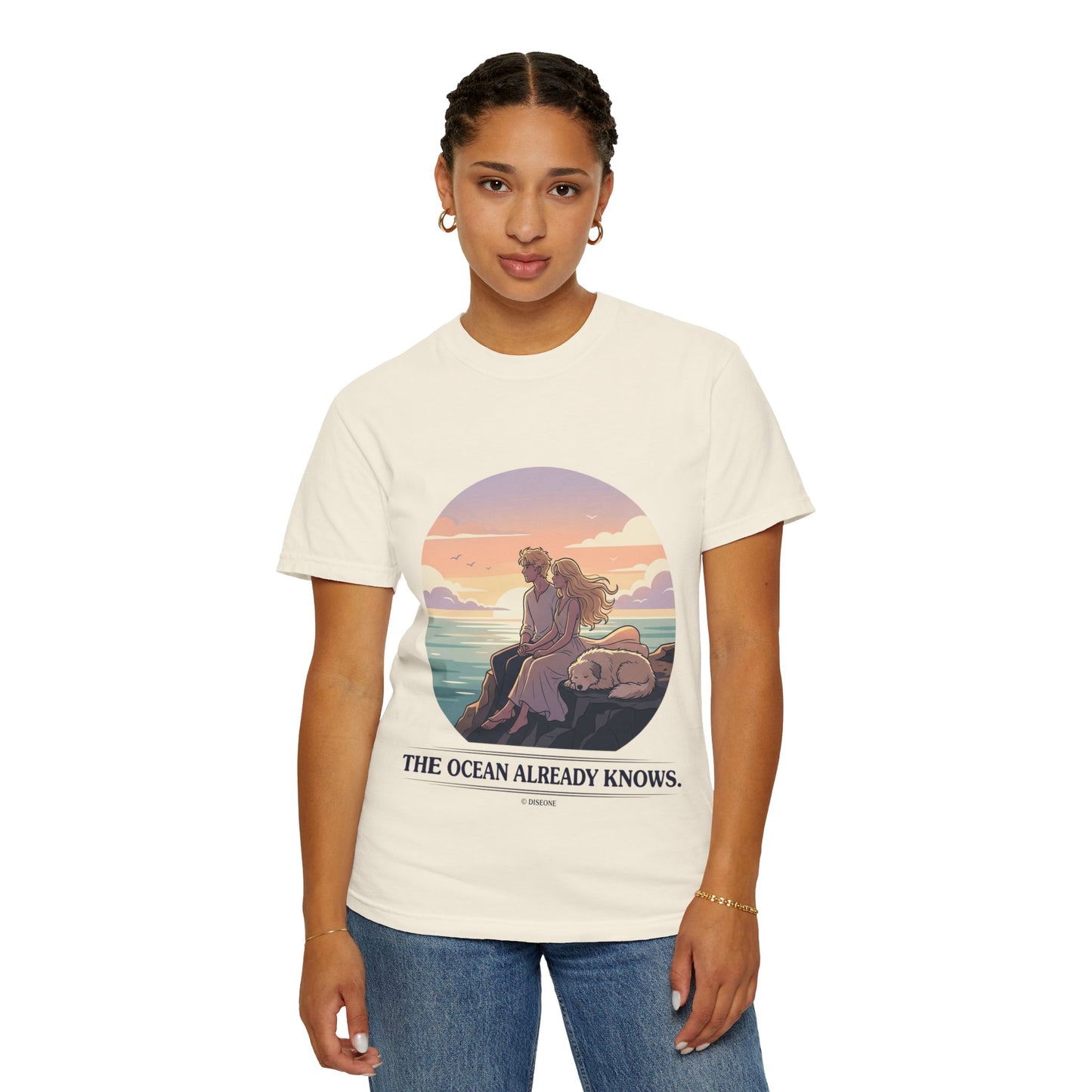 Ocean Sunset Graphic T-Shirt — "The Ocean Already Knows"
