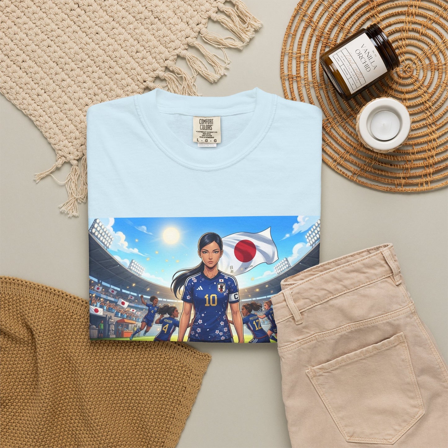 Soccer Player Japan T-Shirt — Japan Flag Soccer Fan Tee