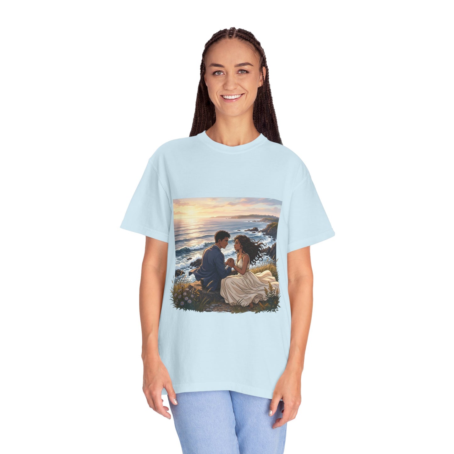 Romantic Sunset Beach Couple T-Shirt