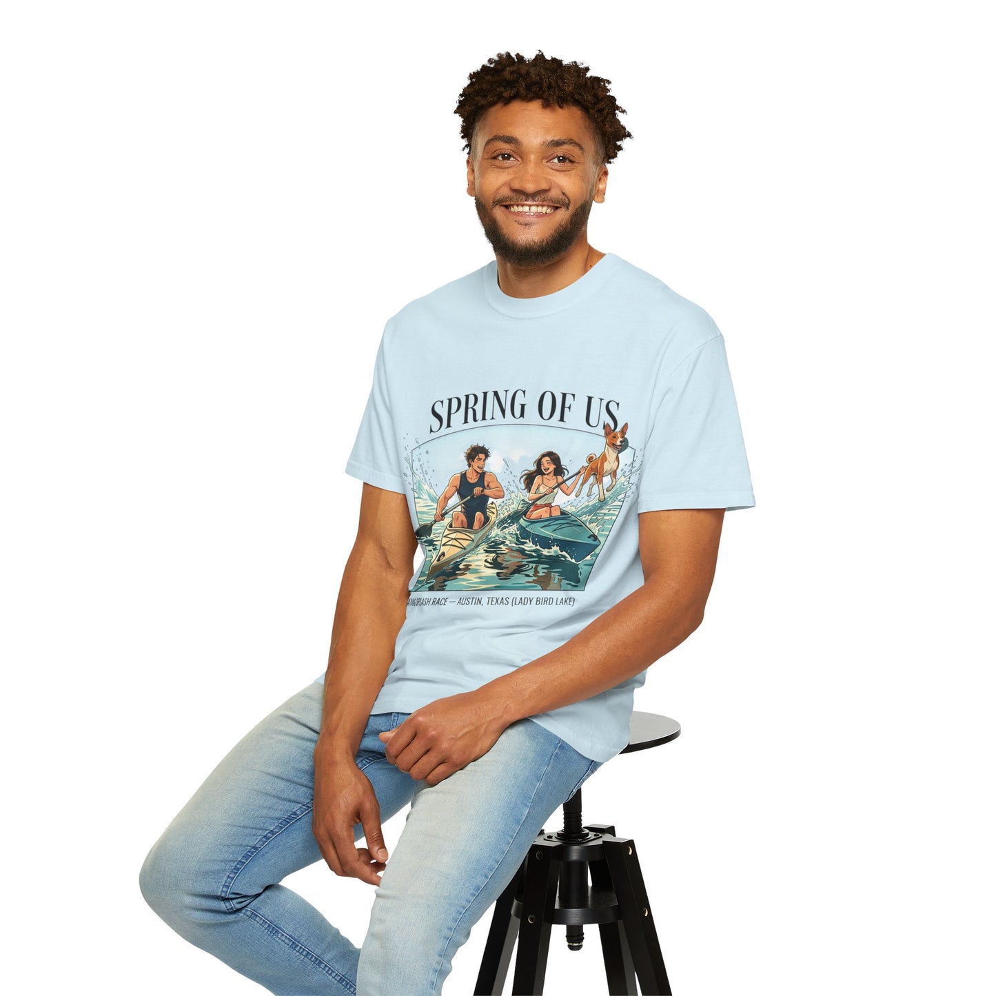 Spring of Us Kayaking T-Shirt — Retro Outdoor Adventure Tee