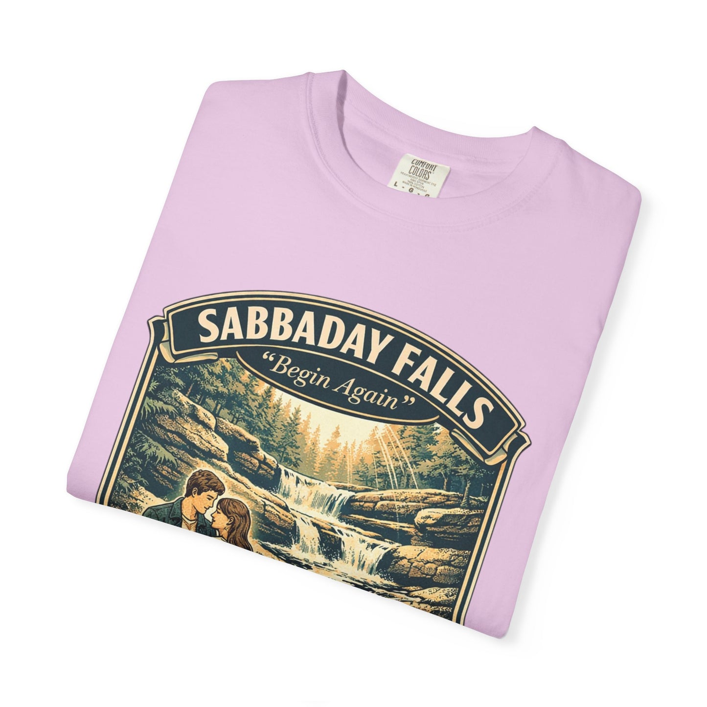 Sabbaday Falls 'We Begin Again' Vintage Nature T-Shirt