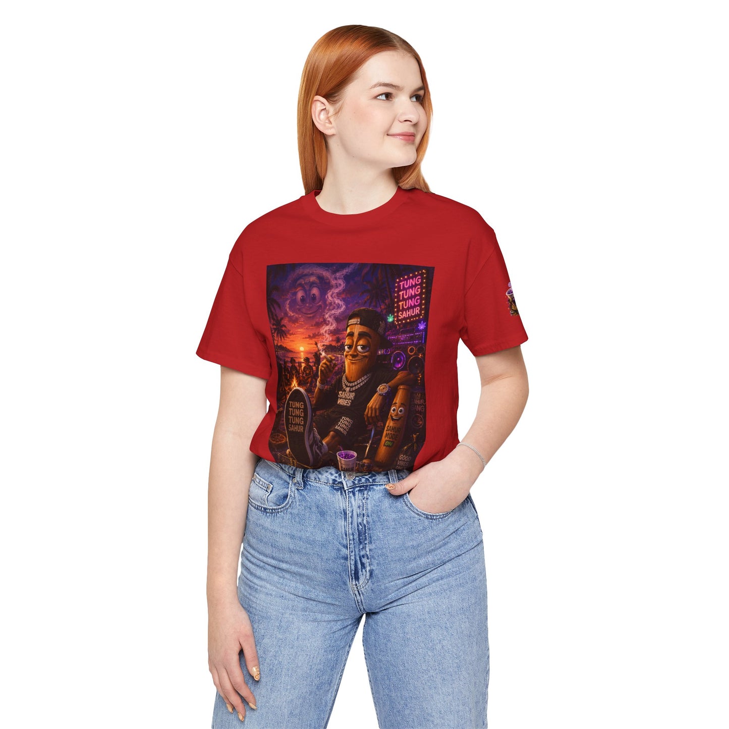 Tung Tung Tung Sahur T-Shirt — "Summertime Vibes" Retro Beach Party Graphic Tee