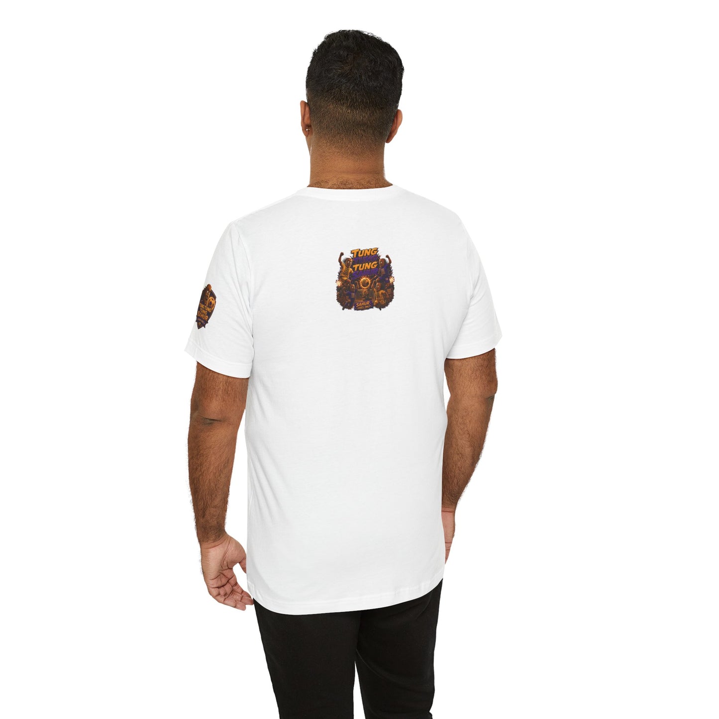 Tung Tung Tung Sahur Header Goal Soccer Action Graphic Tee — Team Court Night Design