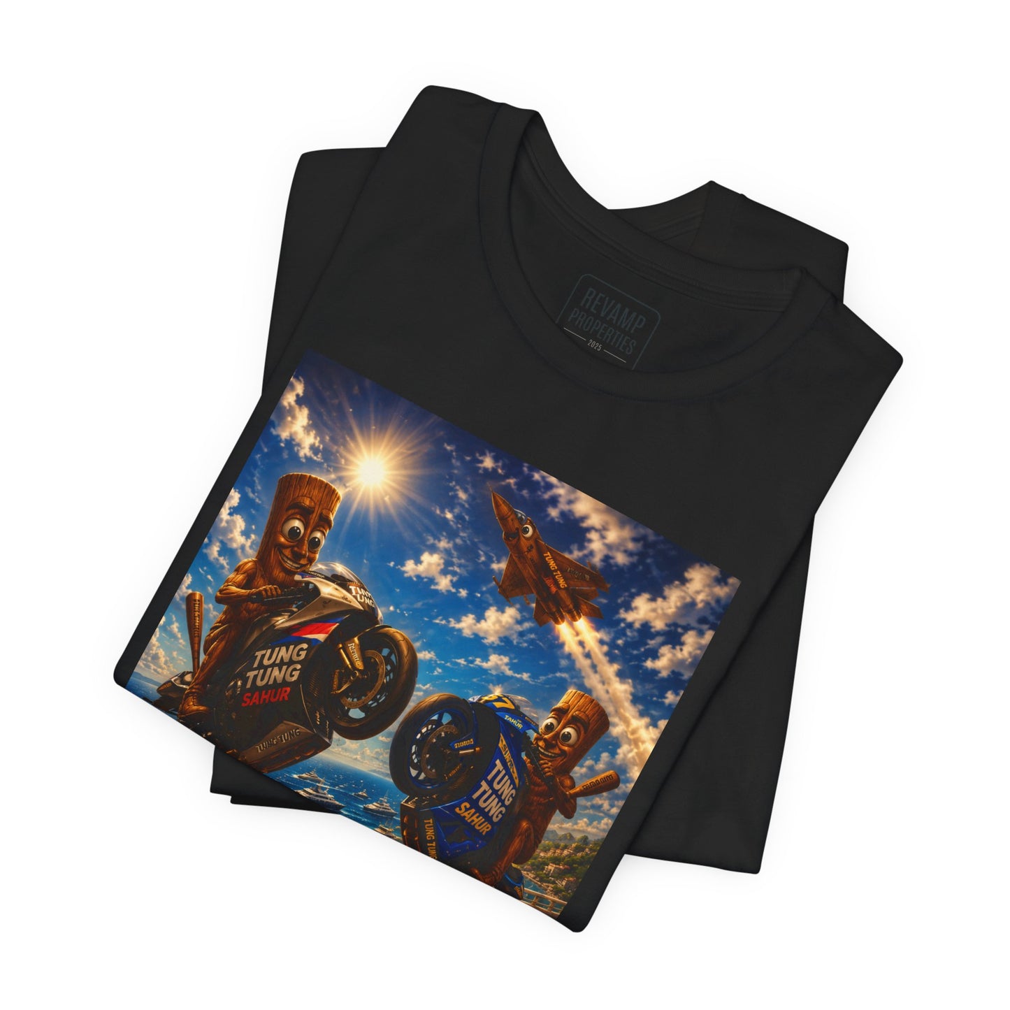 Motorcycle Stunt Tee — Sahara Riders Graphic T-Shirt