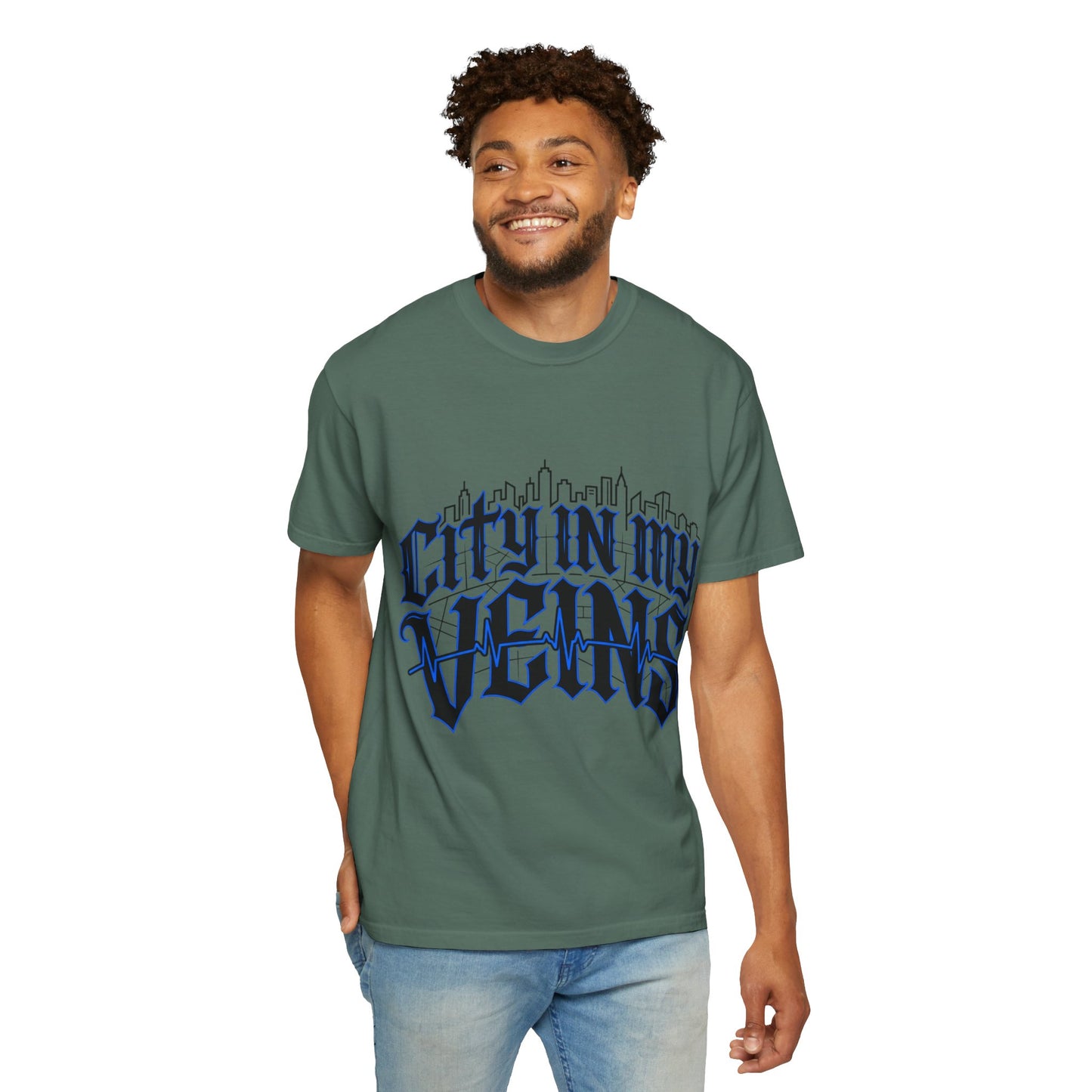 City in My Veins T-Shirt — Urban Skyline Graphic Tee
