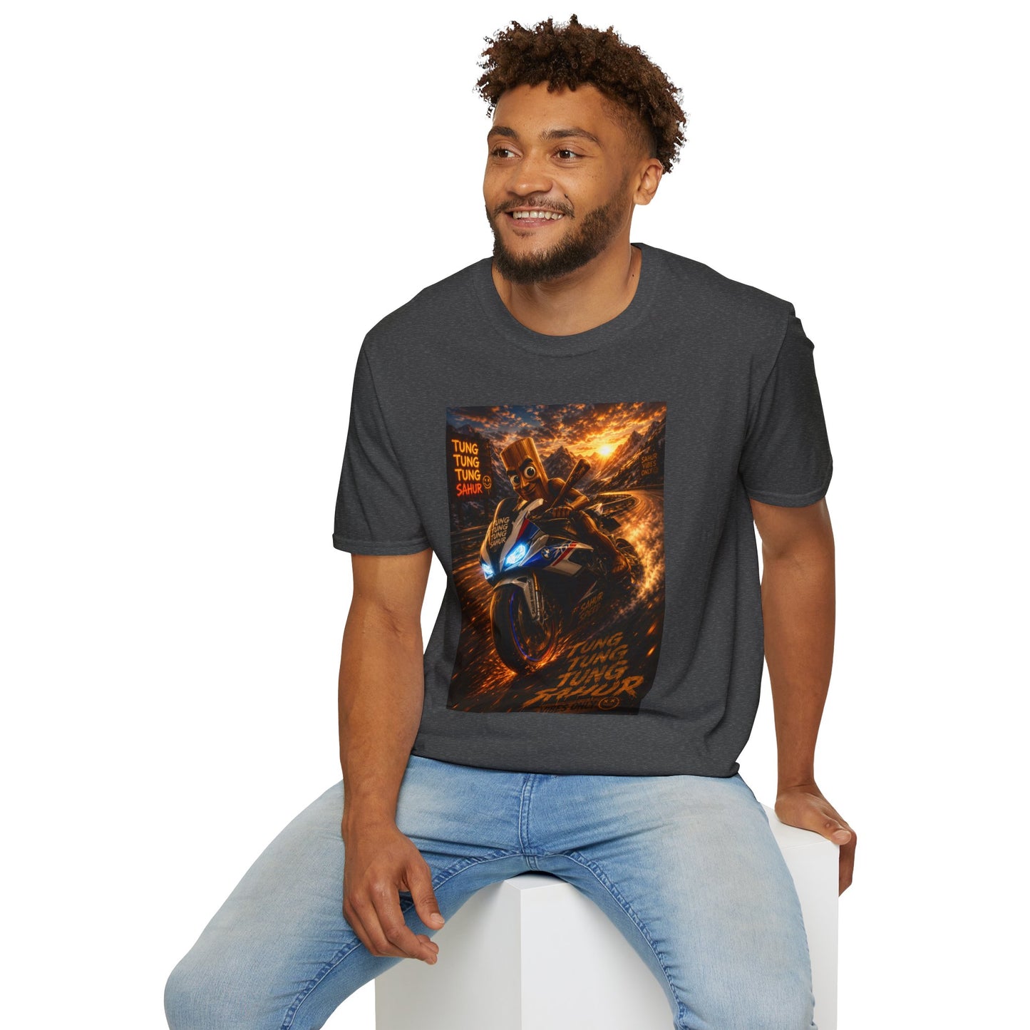 Tung Tung Tung Sahur 2 Wheels On Steel & Fire T-Shirt — "Time To Turn The Tide" Tee