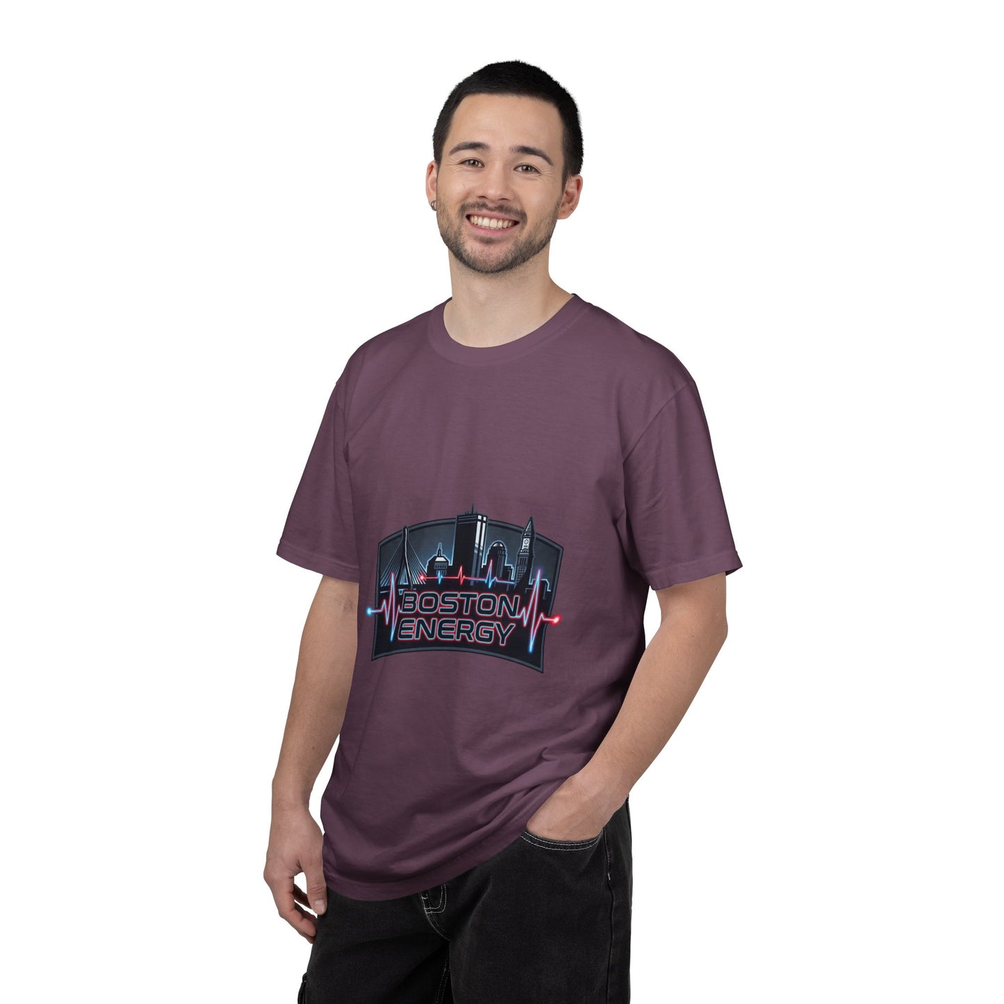 Boston Energy T-Shirt — City Skyline Neon Tee
