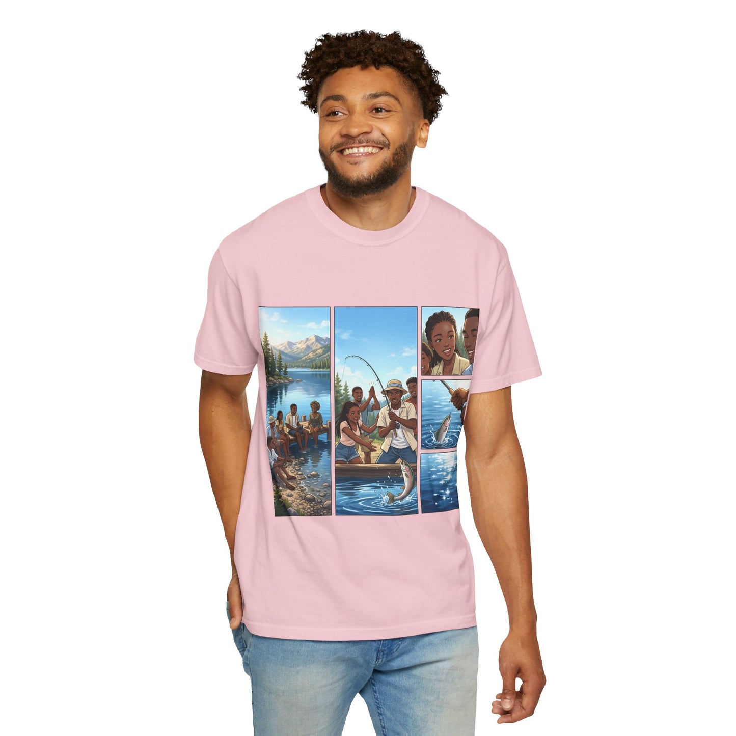 ake Tahoe Fishing Moments T-Shirt — Retro Outdoors Fishing Graphic Tee