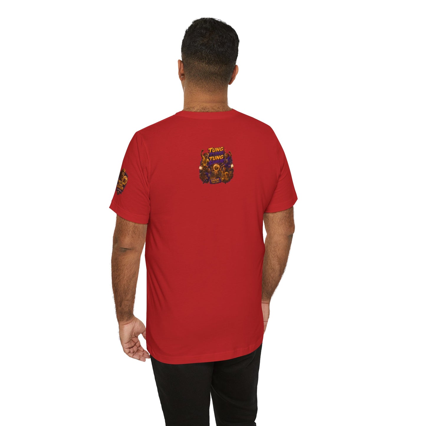 Tung Tung Tung Sahur Header Goal Soccer Action Graphic Tee — Team Court Night Design