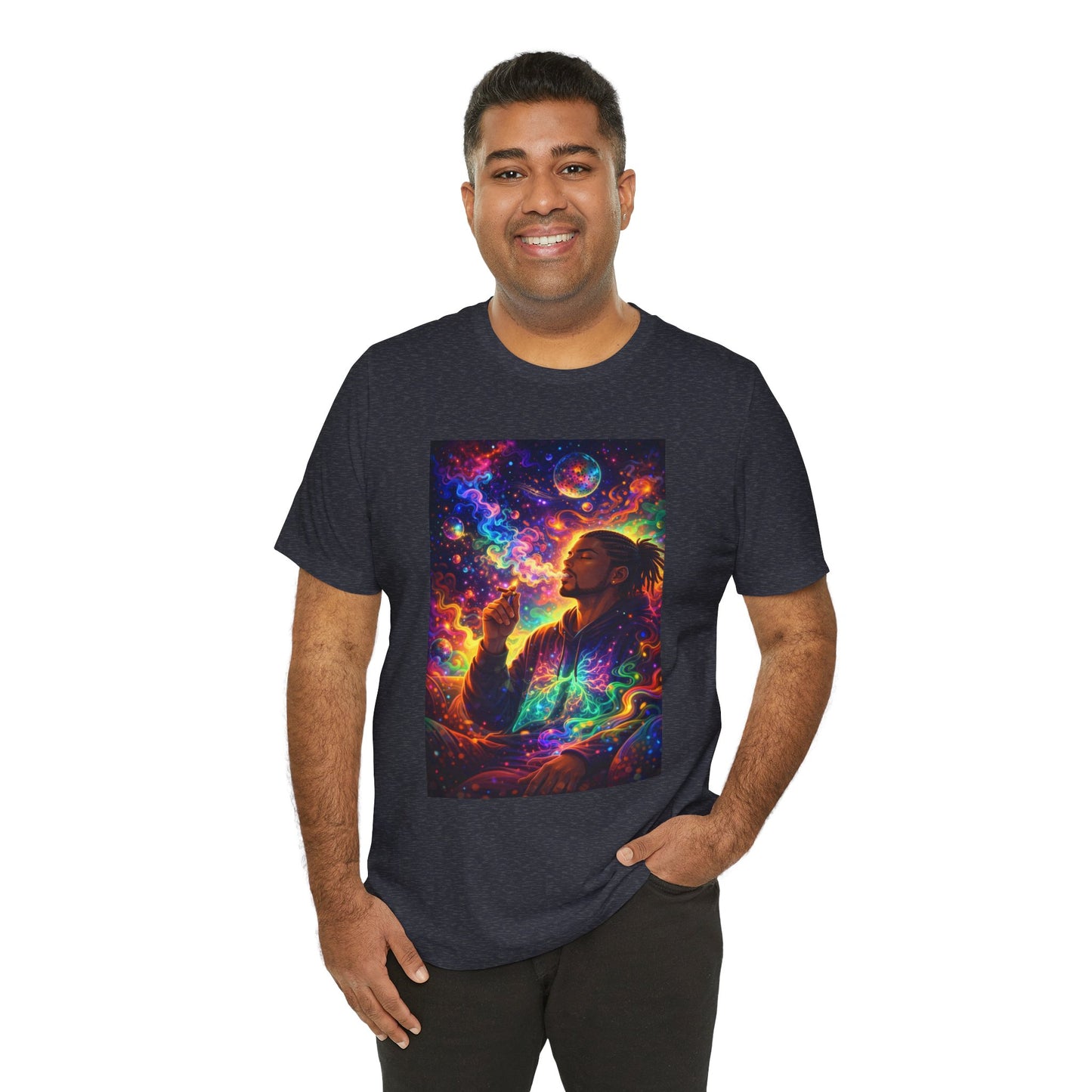 Psychedelic Session T-Shirt — Cosmic Portrait Graphic Tee