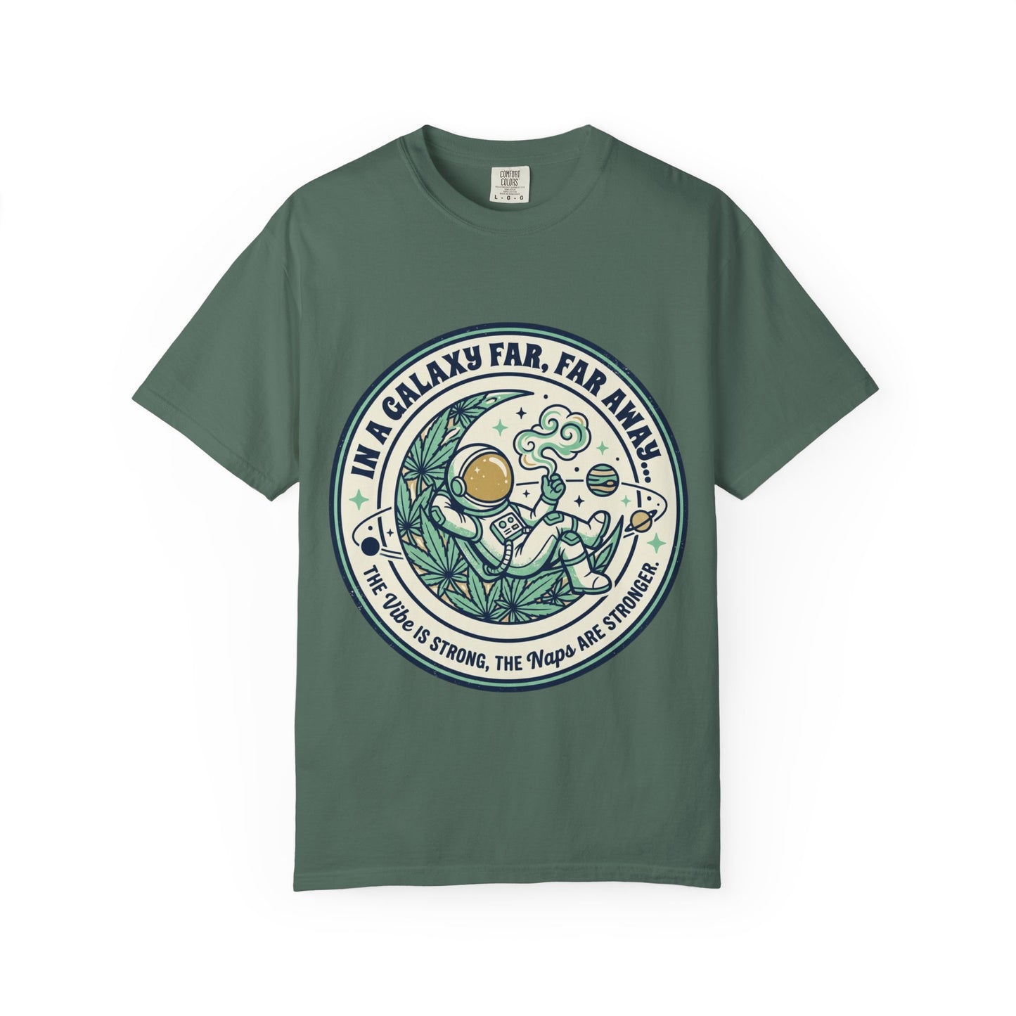 T-Shirt — "In a Galaxy Far, Far Away" Retro Space Nap Graphic Tee