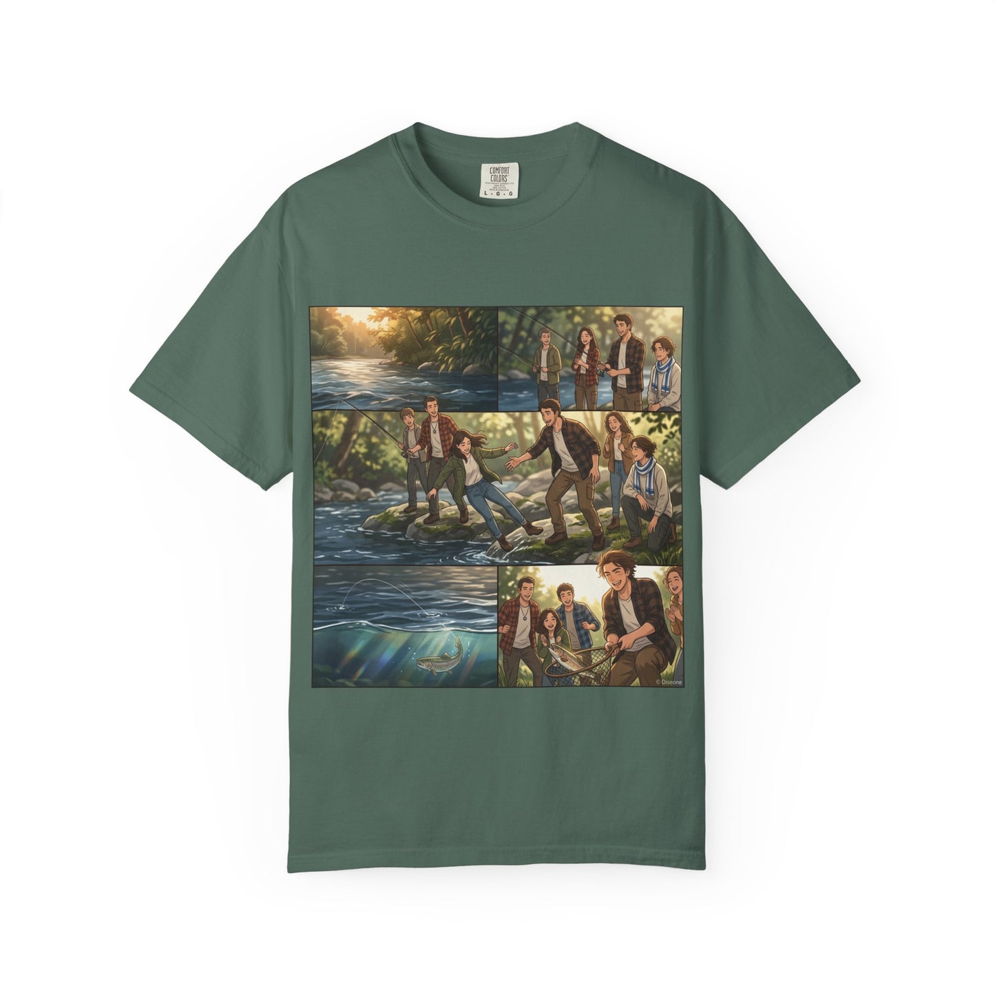 Band Photo Collage T-Shirt – Retro River Scene Crew Tee