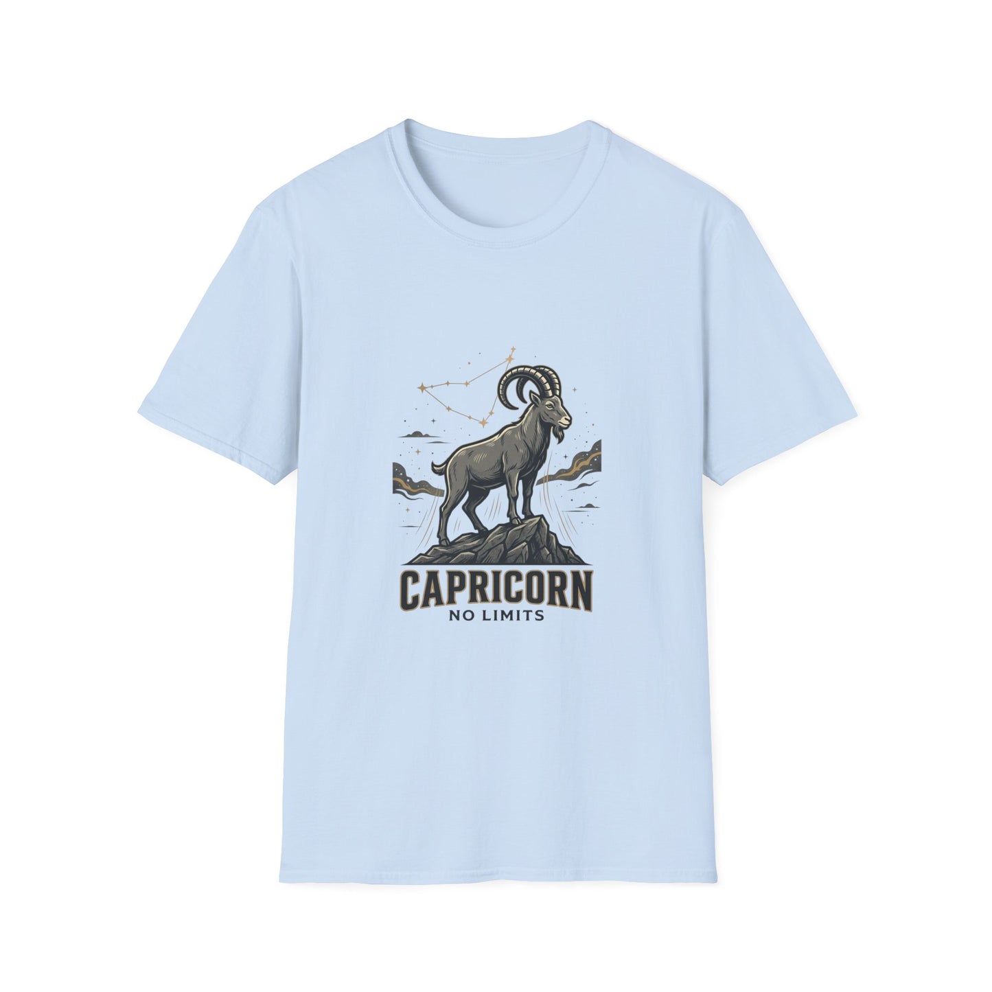 Capricorn 'No Limits' Zodiac T-Shirt — Goat Constellation Astrology Tee