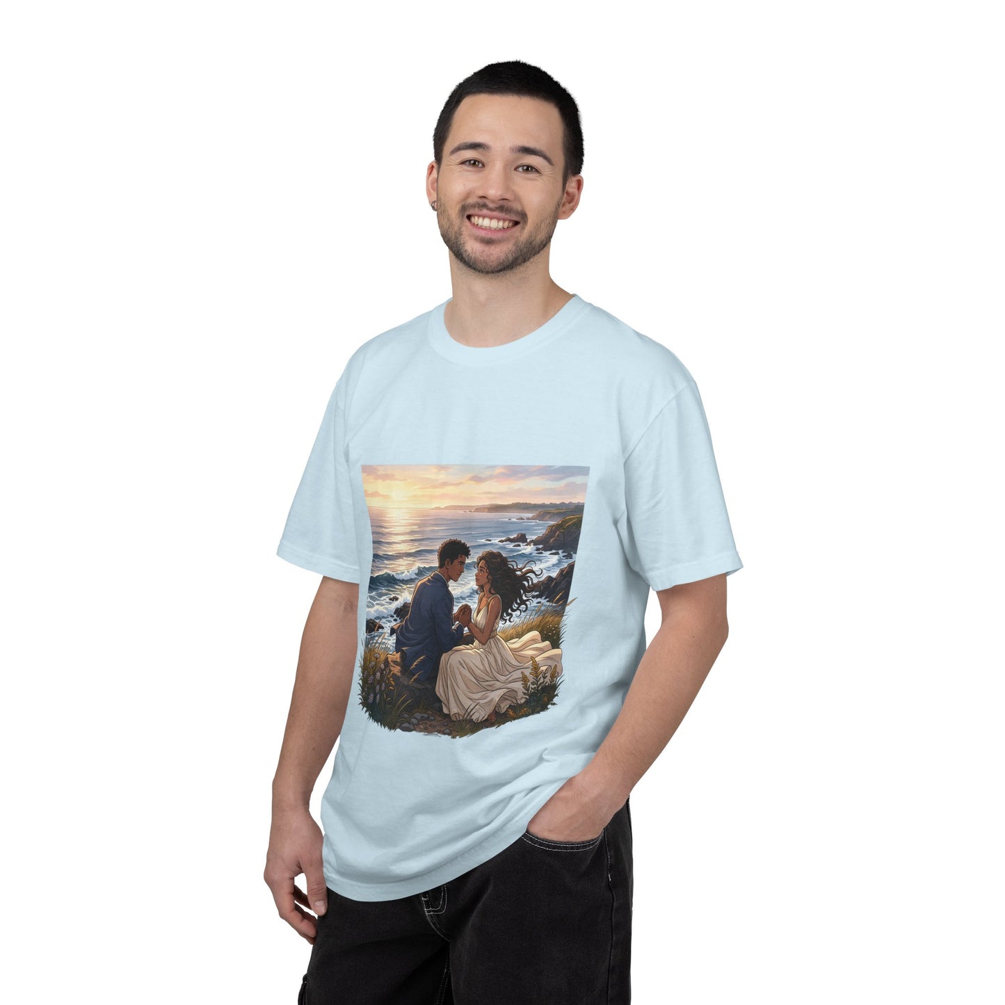 Romantic Sunset Beach Couple T-Shirt