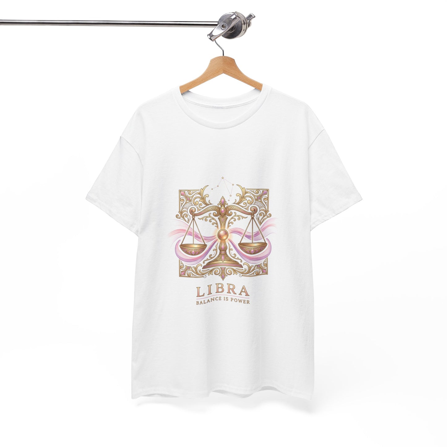 Libra Scales T‑Shirt — Zodiac Balance Is Power Tee