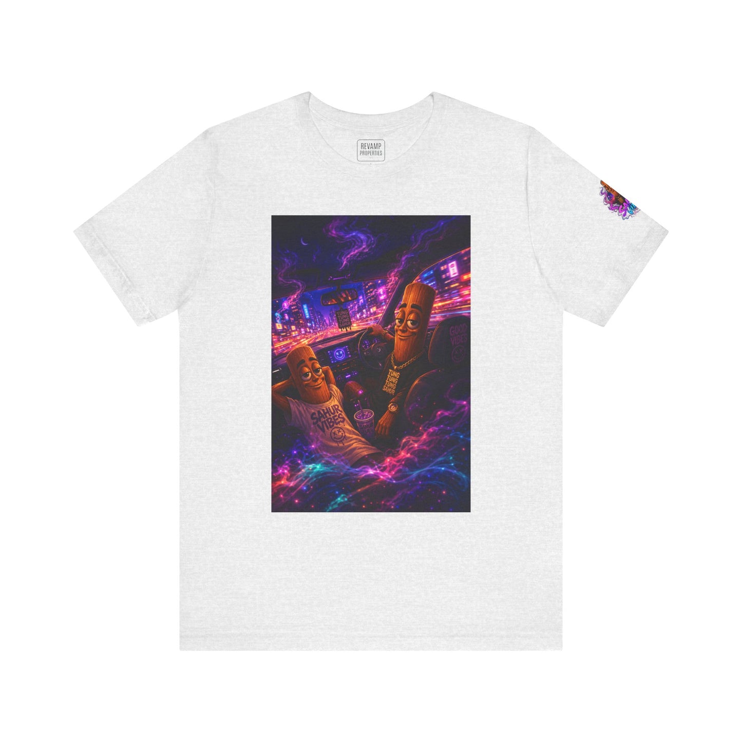 Tung Tung Tung Sahur Who Ride Like Us T-Shirt — Night Cruise Vaporwave Graphic Tee