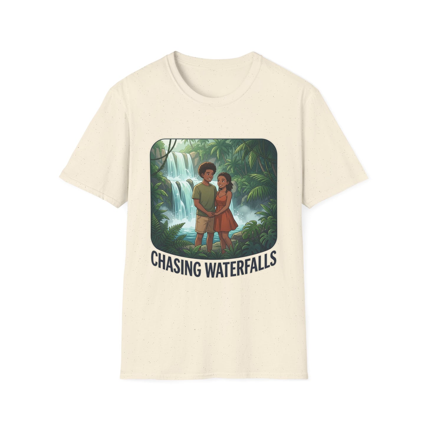 Chasing Waterfalls T-Shirt — Couple Adventure Graphic Tee